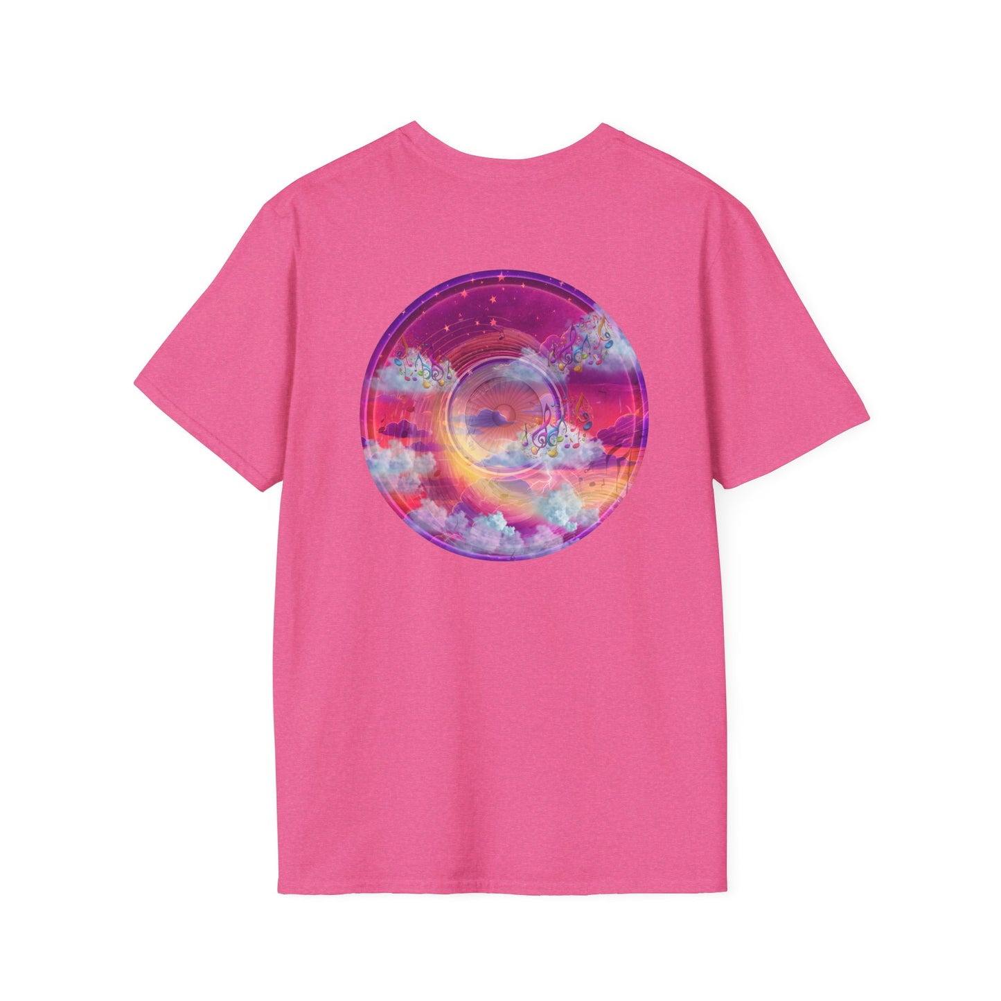 Classic Donut Tee - Unisex Soft-Style - "Pillow Donuts of Cotton" - vivid magenta pic donut