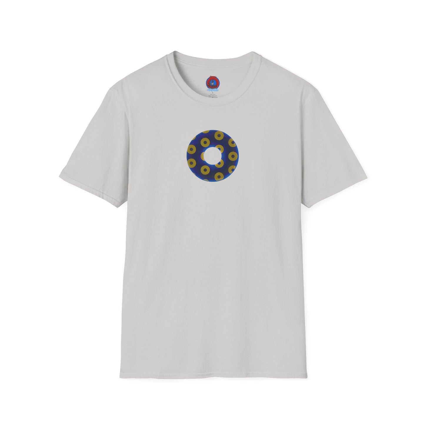 Plain Donuts/Unisex Soft-Style - "Plain Blimpy Paradoxical Donuts" - dark royal blue/yellow donuts