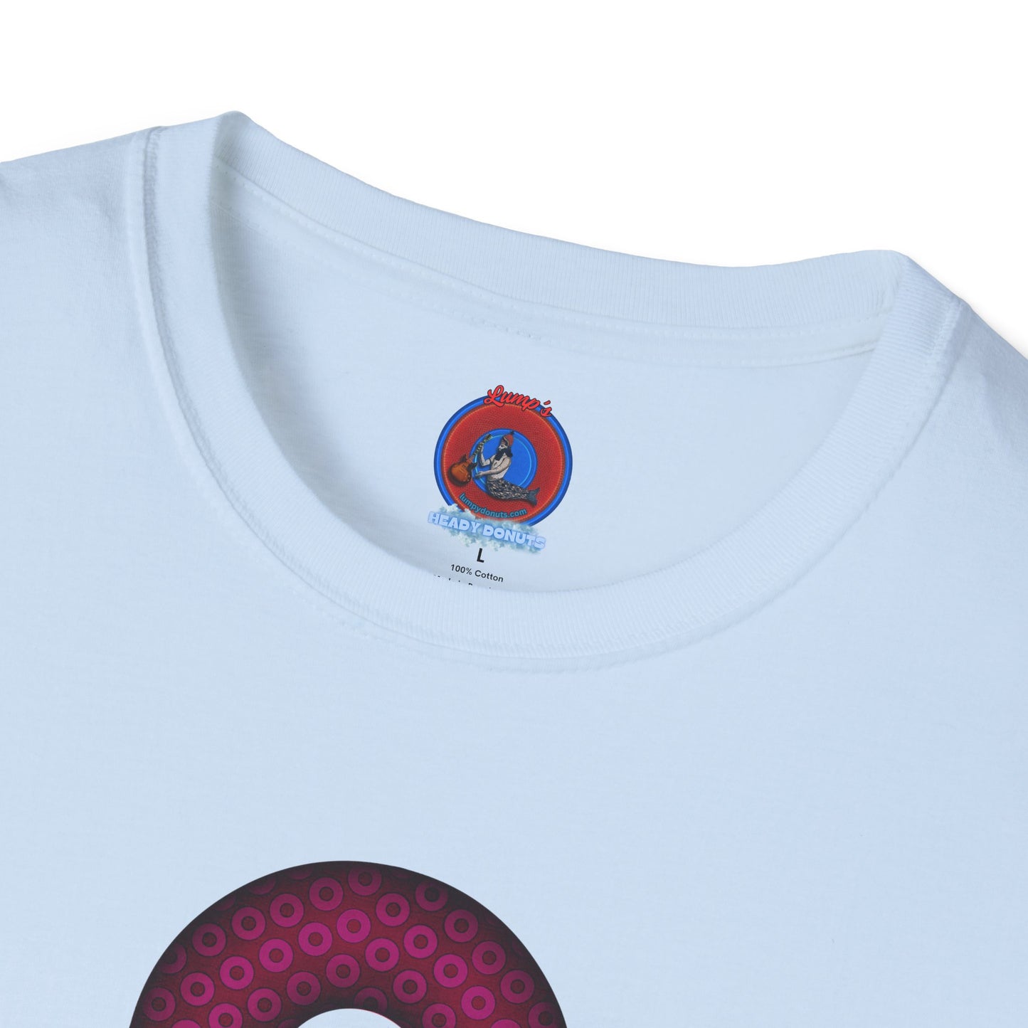 Plain Donuts/Unisex Soft-Style - "Plain Paradoxical Grided Donuts" - dark magenta/burgundy donuts