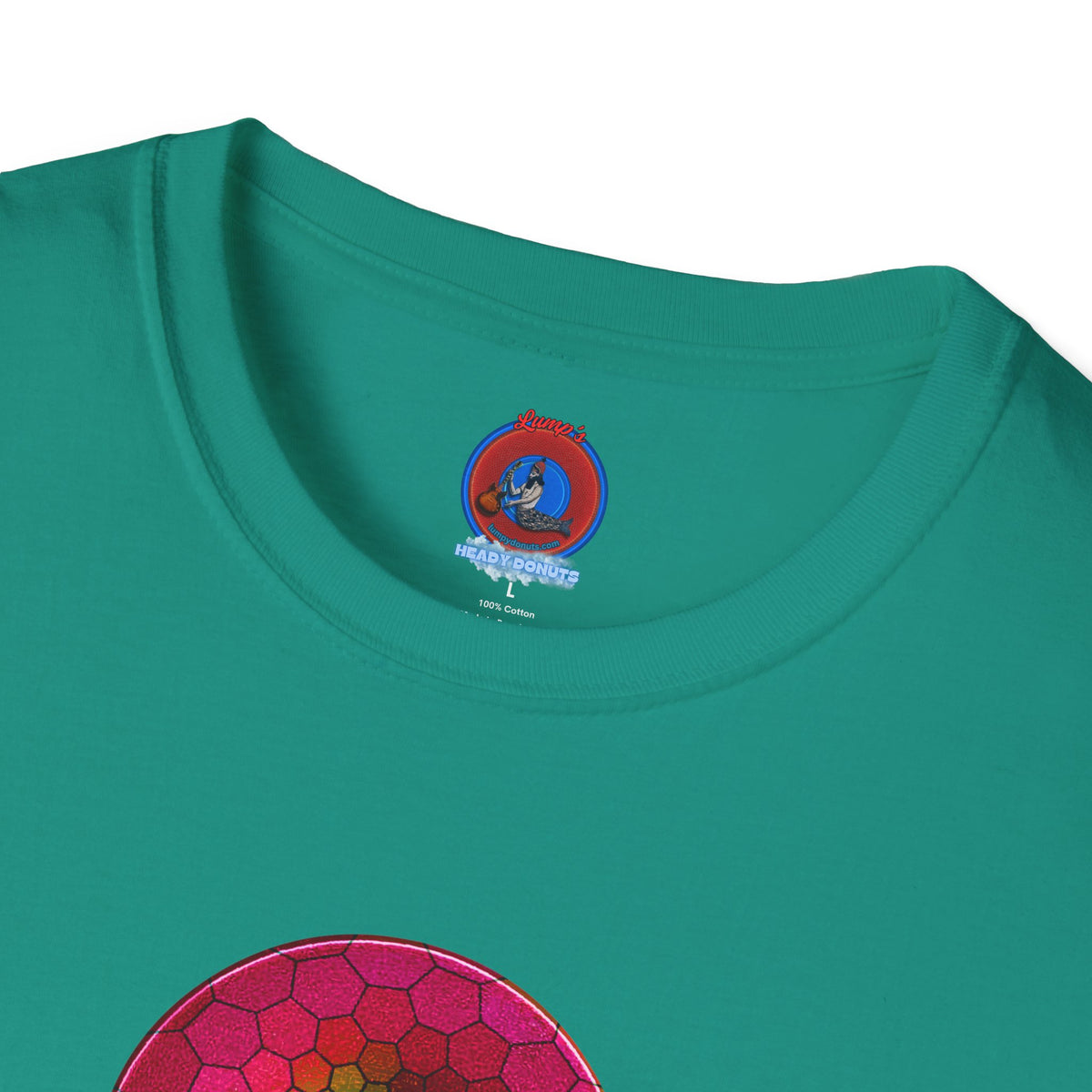 Classic Donut Tee - Unisex Soft-Style - "Limestone Donuts so Large" - variant 6 - green hexadonut