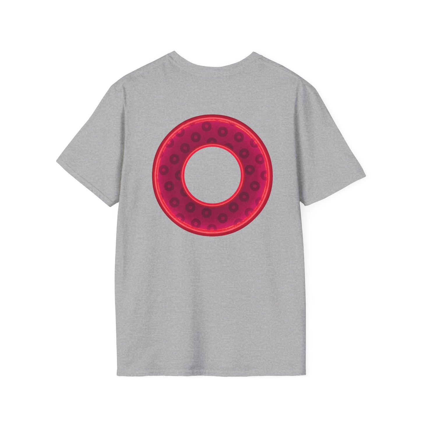 Plain Donuts/Unisex Soft-Style - "Plain Wide Mouthed Paradoxical Donuts" - dark red/bright red donuts