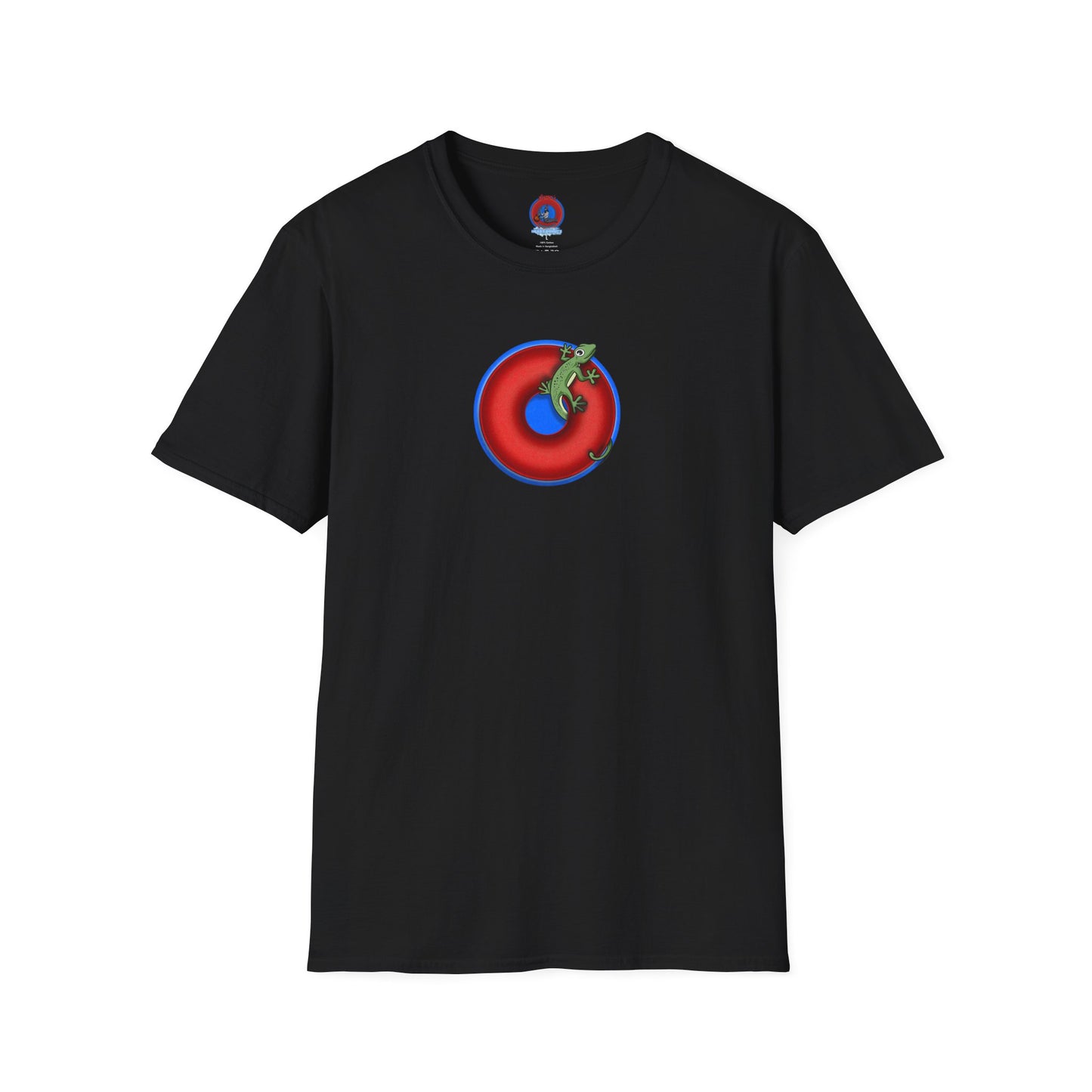 Classic Donut Tee - Unisex Soft-Style - "Practically Extinct Tee Shirt" - plump vivid red donut- variant 2