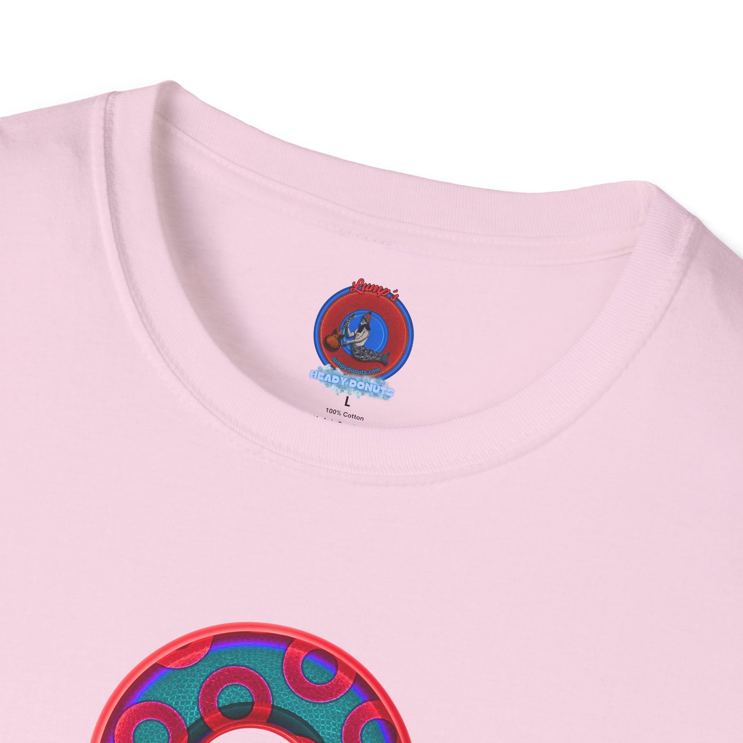 Plain Donuts/Unisex Soft-Style - "Plain Rustic Paradoxical Donuts" - red/steel blue donuts