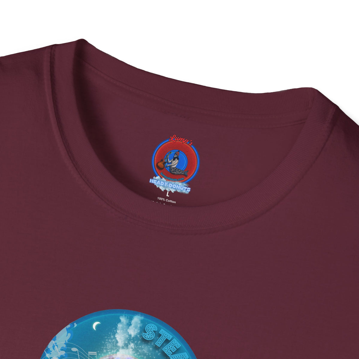 Classic Donut Tee - Unisex Soft-Style - "Steaming Fresh Donuts" - series 1.0 - vivid blue donut