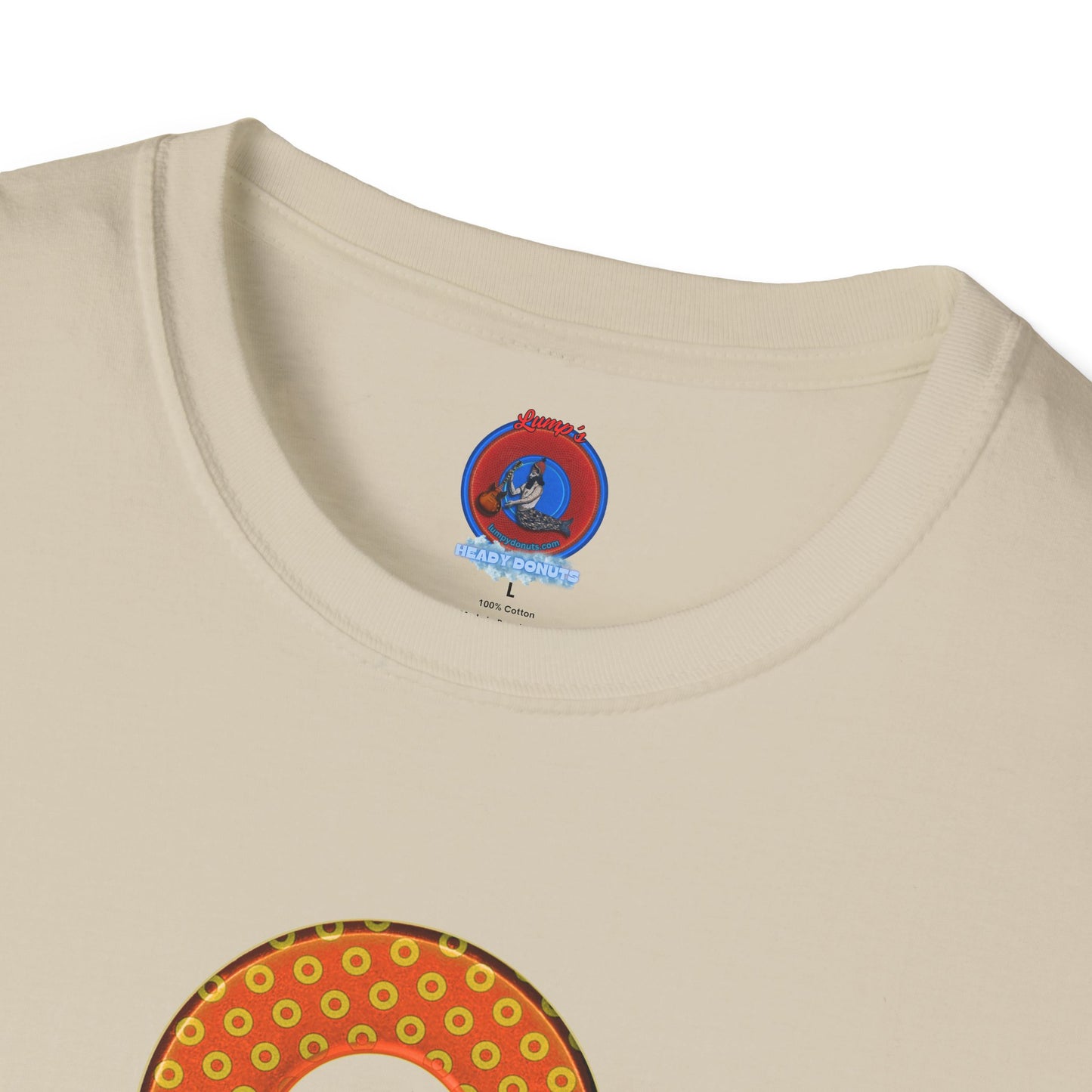Plain Donuts/Unisex Soft-Style - "Plain Electric Paradoxical Donuts" - gold/orange donuts