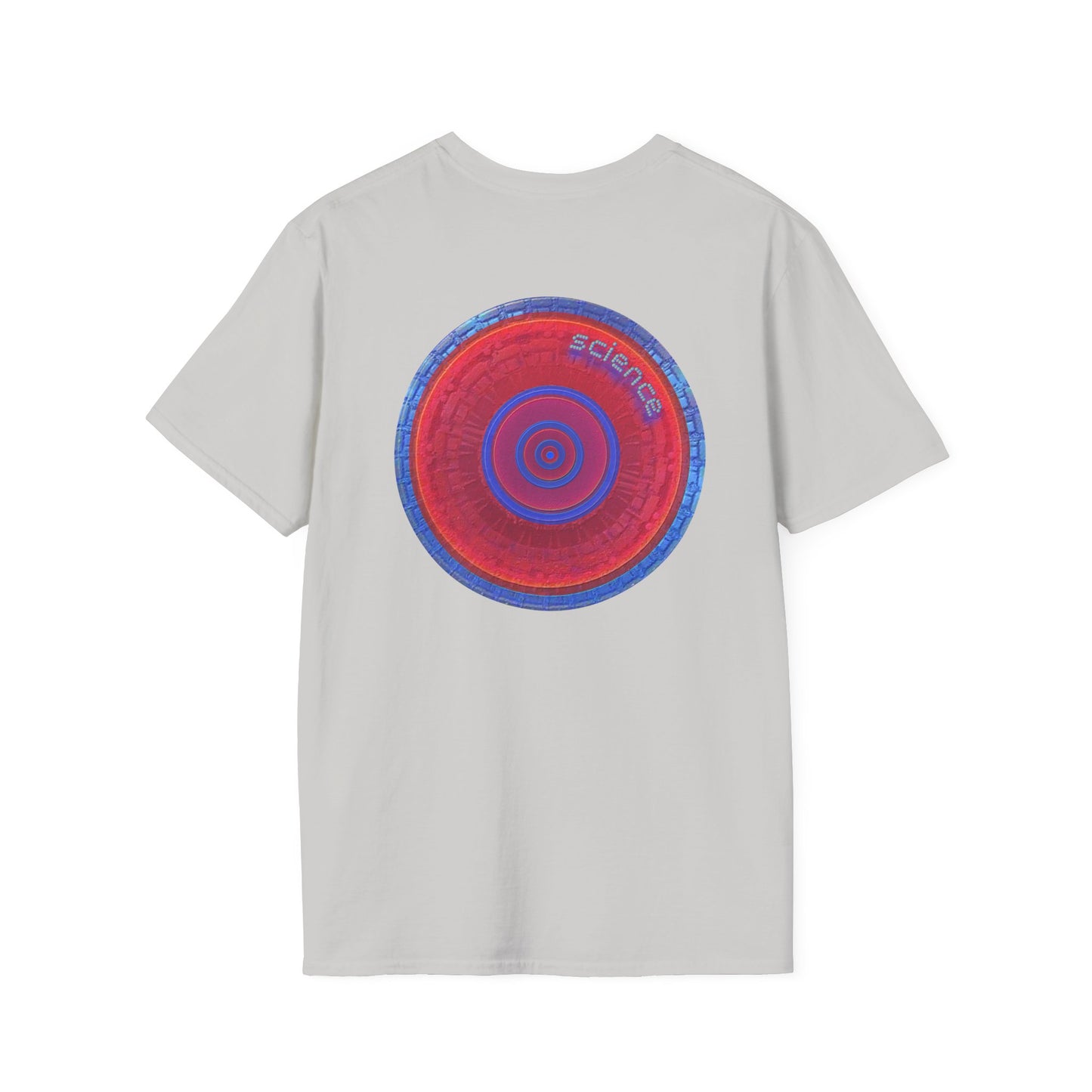 Classic Donut Tee - Unisex Soft-Style - "Tube Donuts" - series 1.0 - red donut/lighter blue bordering