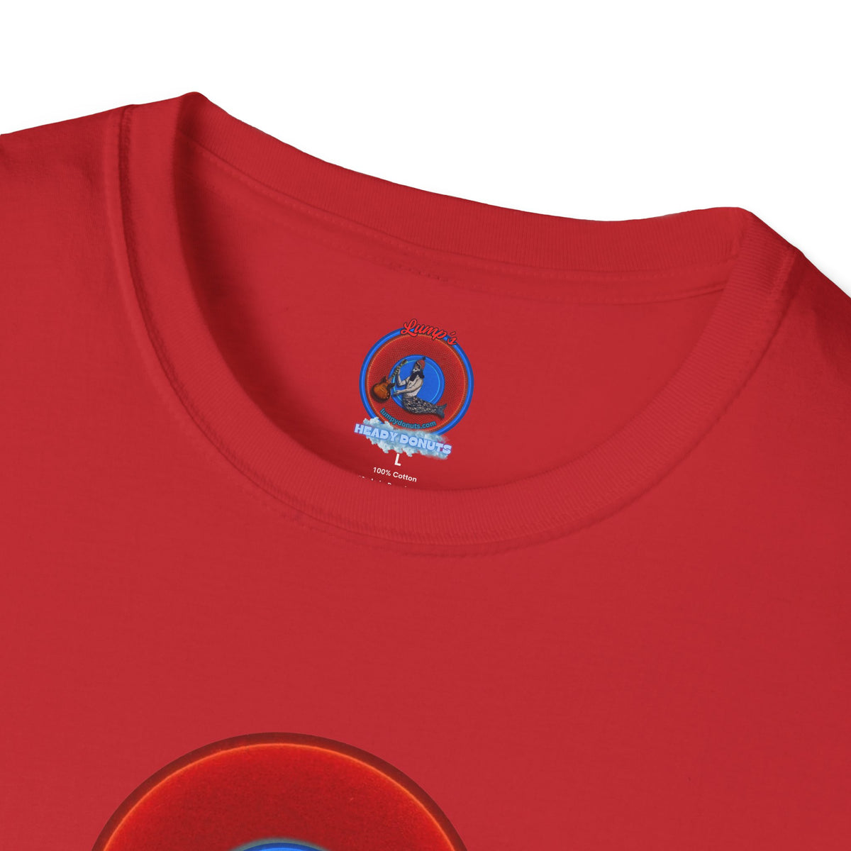 Classic Donut Tee - Unisex Soft-Style - "Octopussy Donut" - series 1.0 -  vivid red donut