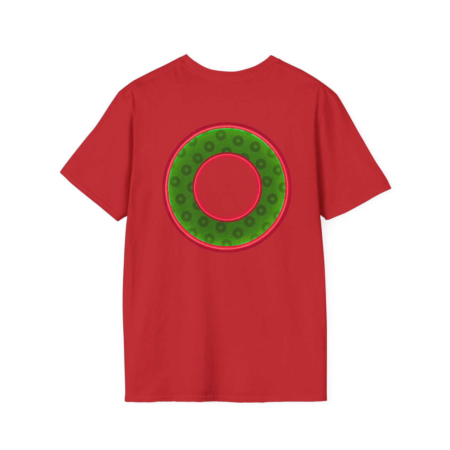 Plain Donuts/Unisex Soft-Style - "Plain Wide Mouthed Paradoxical Donuts" - Irish green/red donuts