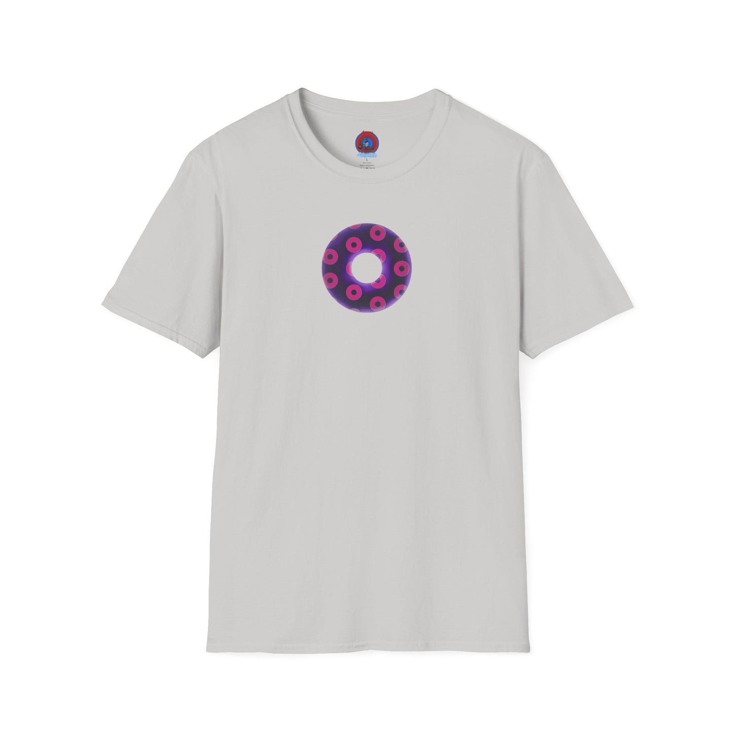 Plain Donuts/Unisex Soft-Style - "Plain Blimpy Paradoxical Donuts" - dark purple/bright magenta donuts