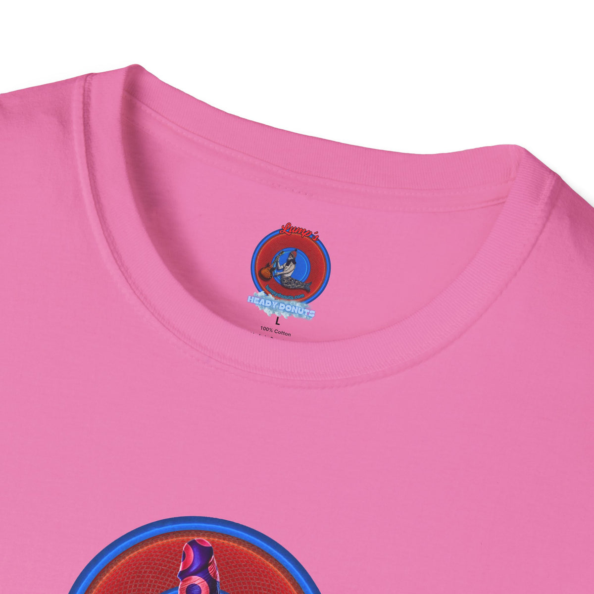Classic Donut Tee - Unisex Soft-Style - "Sir Richard's Phamous Donut" - series 1.0  - variant 1 - red/blue paradox donut