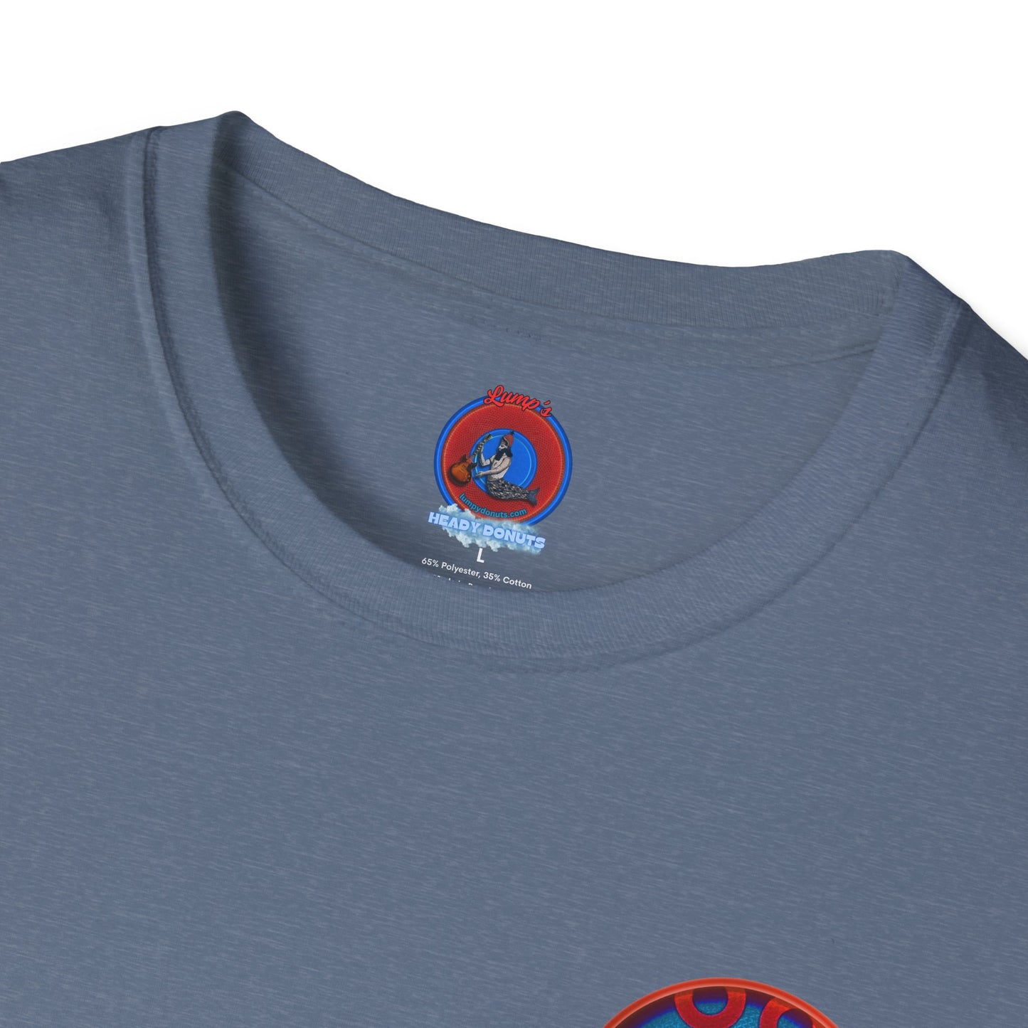 Classic Donut Tee - Unisex Soft-Style - "We All Scream It's ICE Cream" - blue/red rustic paradox donut