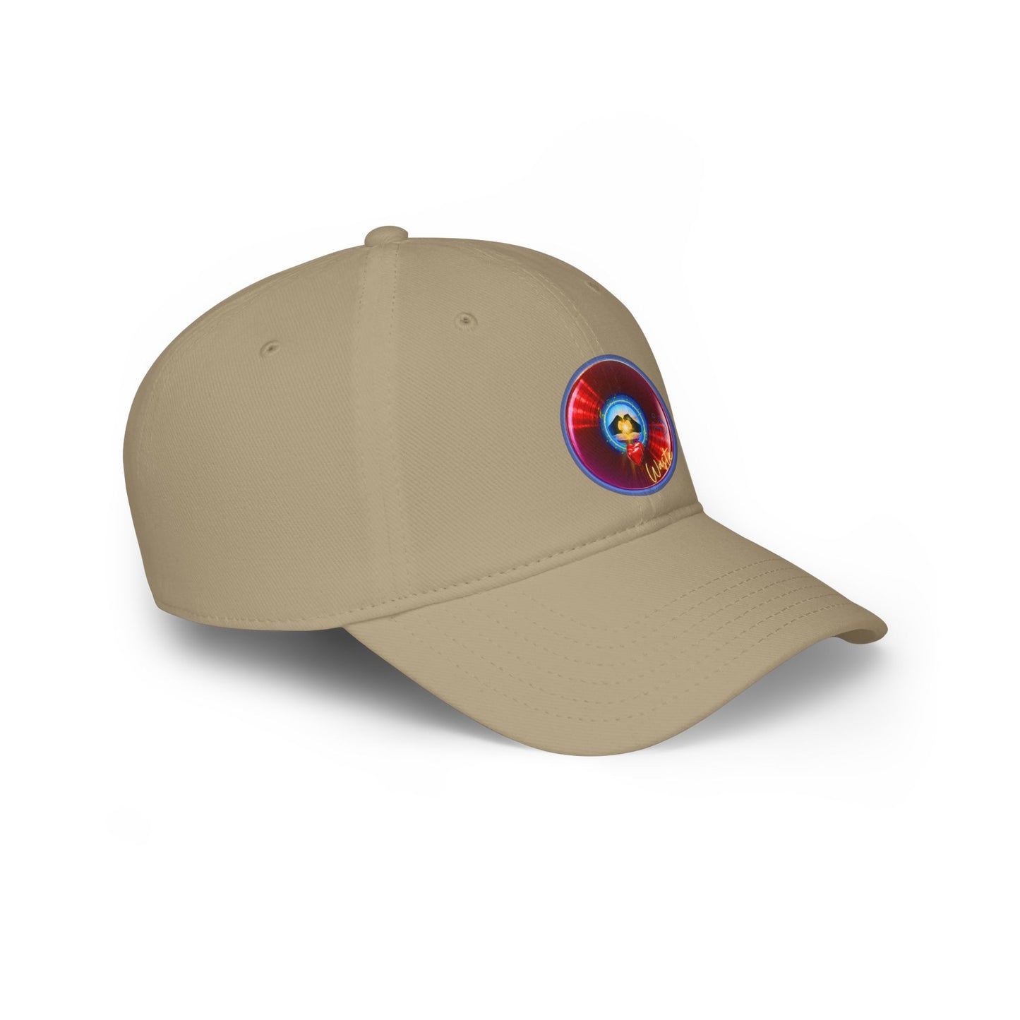 Lumpy Donut Baseball Cap - "Waste of a Perfectly Good Donut Cap" - variant 2 - vivid red record donut w/