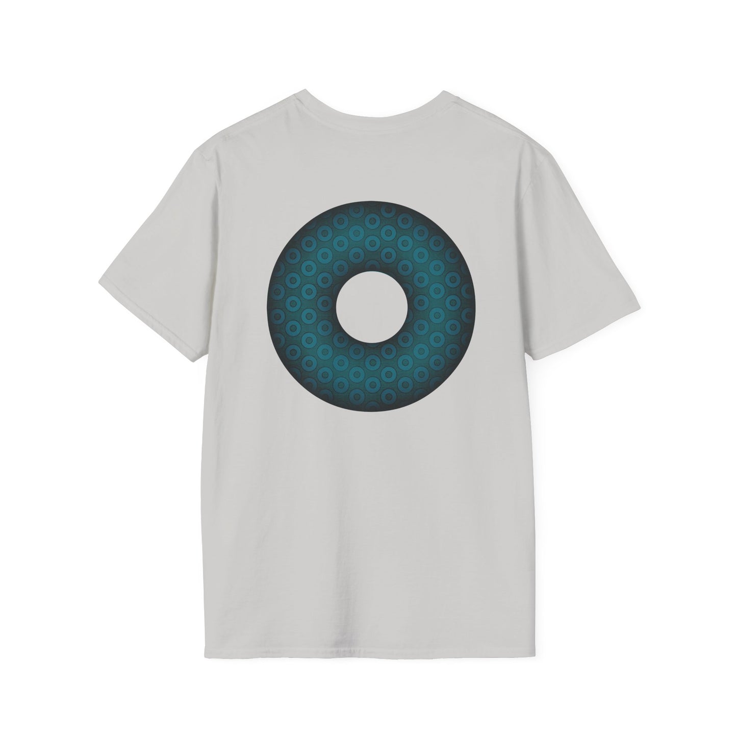Plain Donuts/Unisex Soft-Style - "Plain Paradoxical Grided Donuts" - dark teal/dark teal donuts