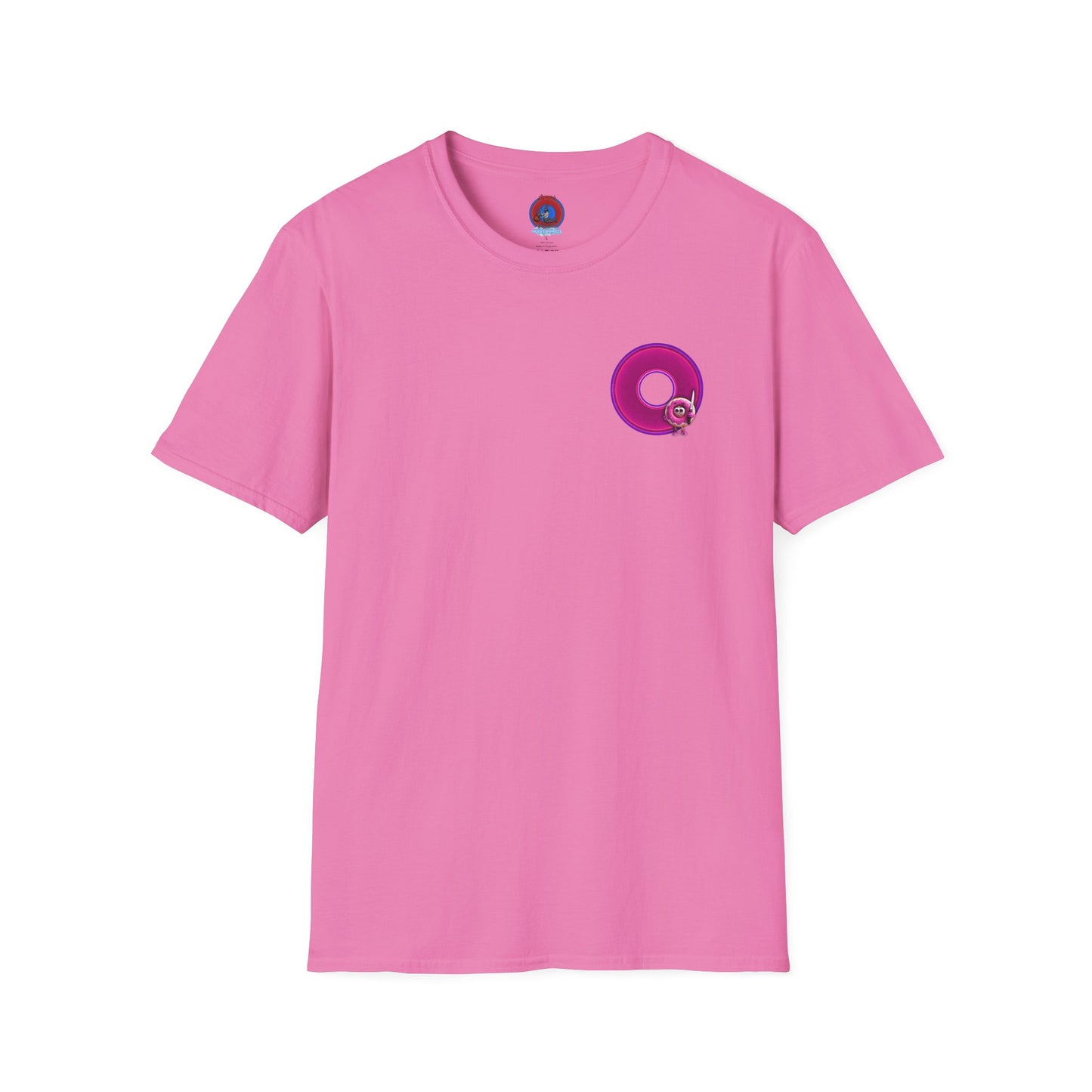 Classic Donut Tee - Unisex Soft-Style - "My Friend the Donut " - series 1.0  - variant 3 - magenta/purple donut
