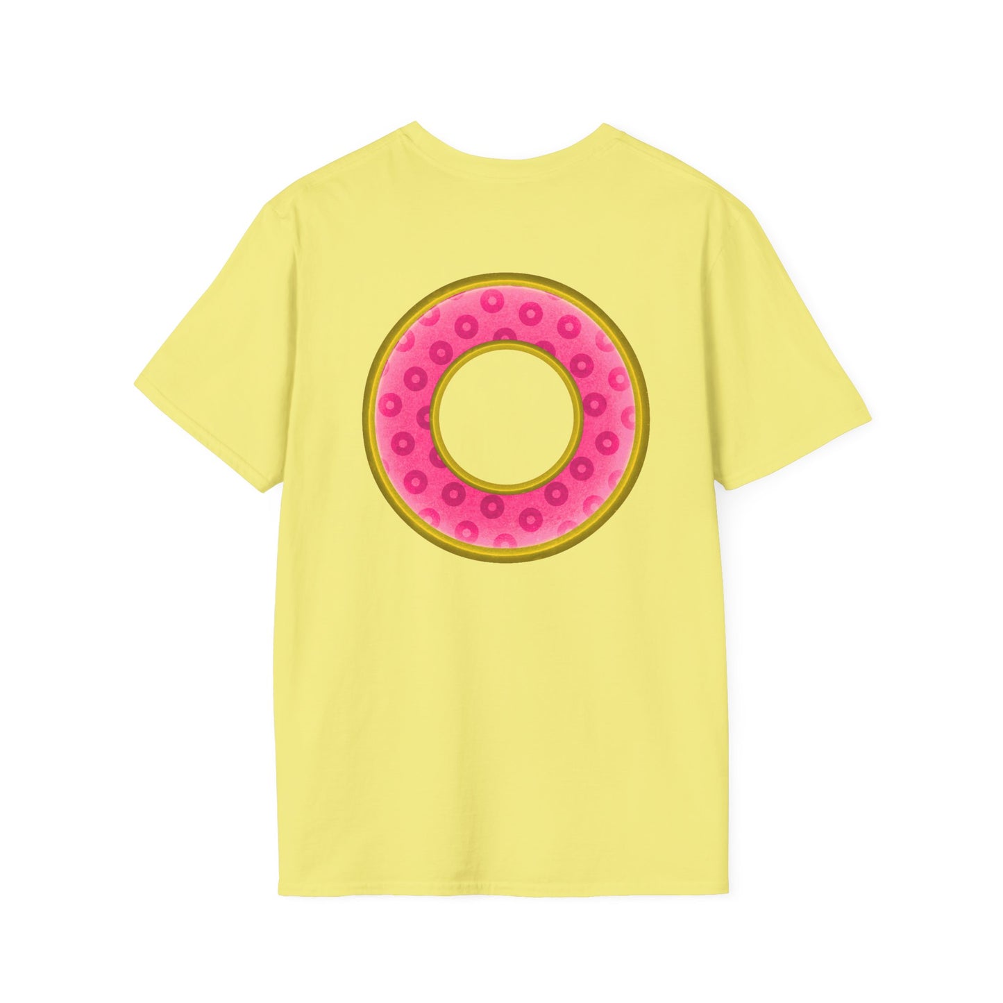 Plain Donuts/Unisex Soft-Style - "Plain Wide Mouthed Paradoxical Donuts" - pink/gold donuts