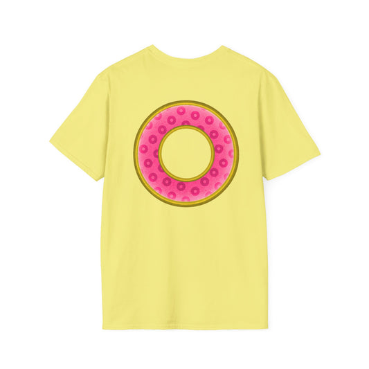 Plain Donuts/Unisex Soft-Style - "Plain Wide Mouthed Paradoxical Donuts" - pink/gold donuts