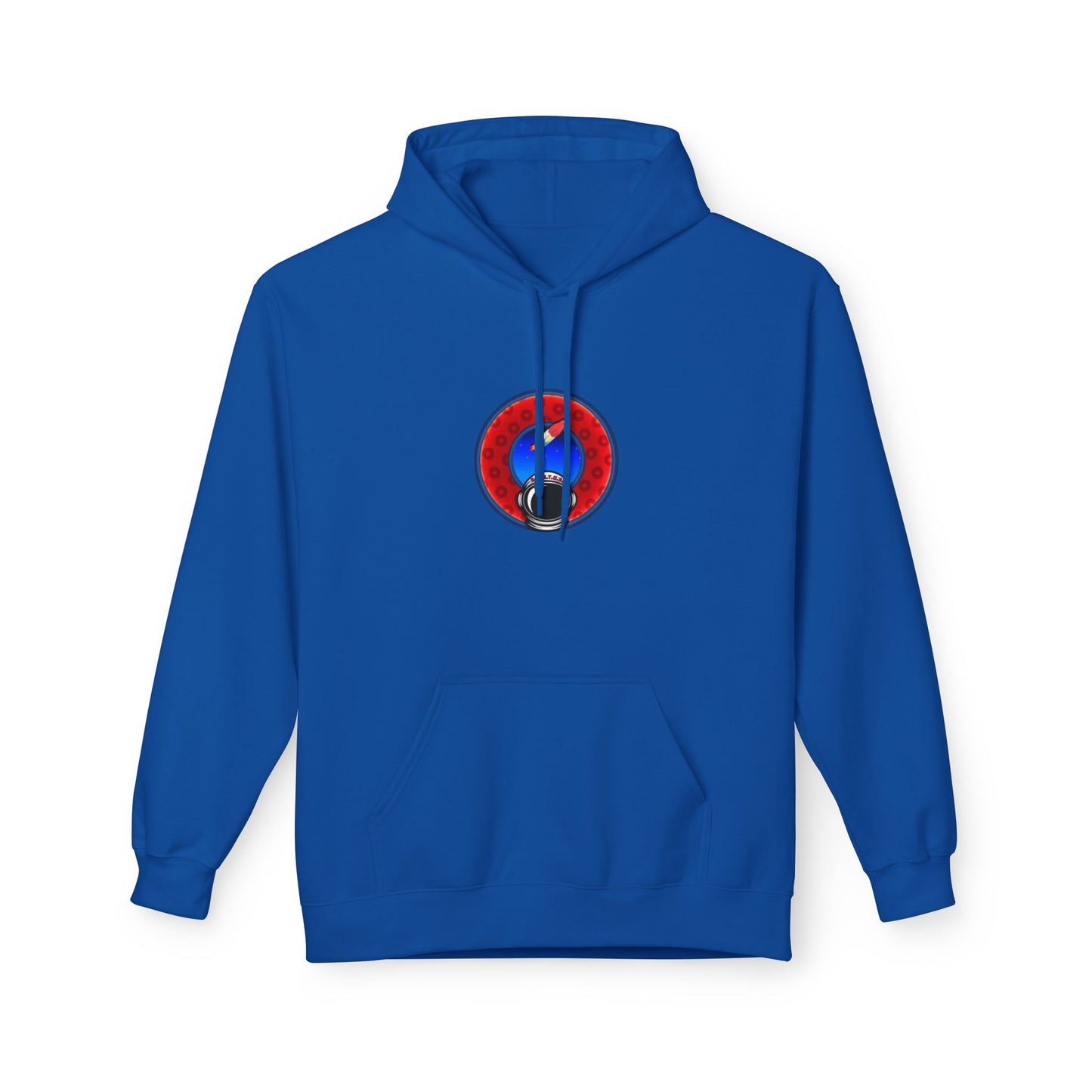 Fleece Harry Hoodies [Midweight Soft-style] - "This is What Donuts Smell Like in Space - YEMSG Donut" - w/widemouthed red/blue donut