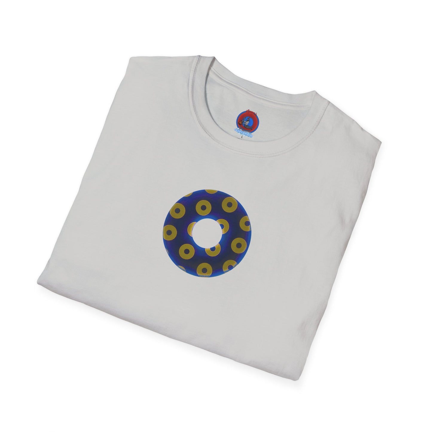 Plain Donuts/Unisex Soft-Style - "Plain Blimpy Paradoxical Donuts" - dark royal blue/yellow donuts