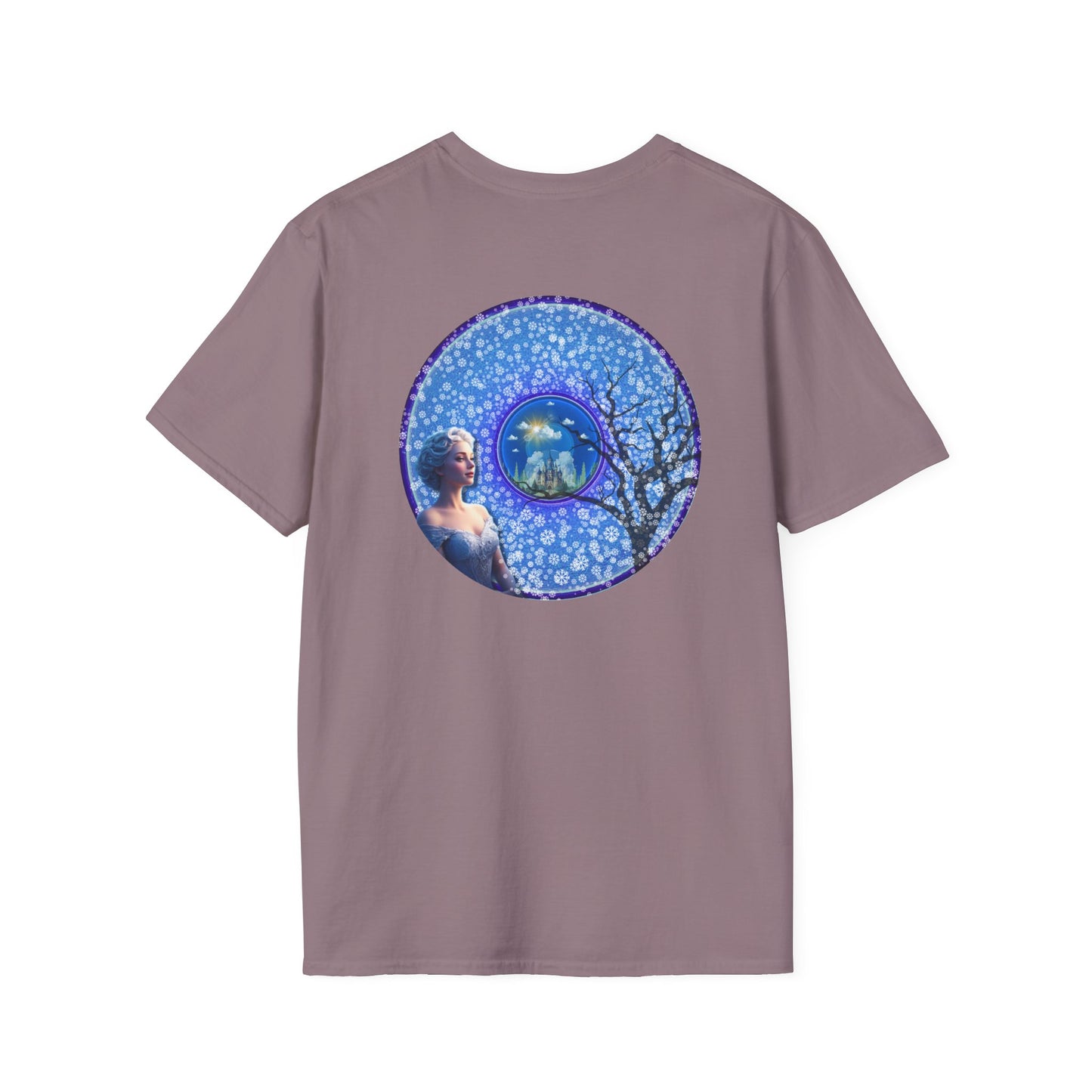 Classic Donut Tee - Unisex Soft-Style - "The Donut Locked in Glaciers" - series 1.0 - blue donut