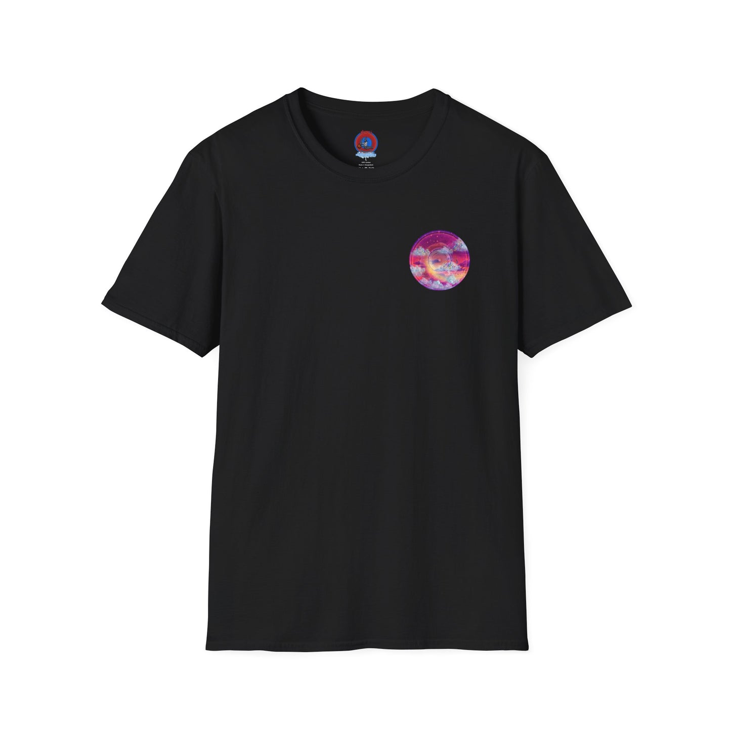 Classic Donut Tee - Unisex Soft-Style - "Conjurers of Donuts" - series 1.0  - magenta/purple donut
