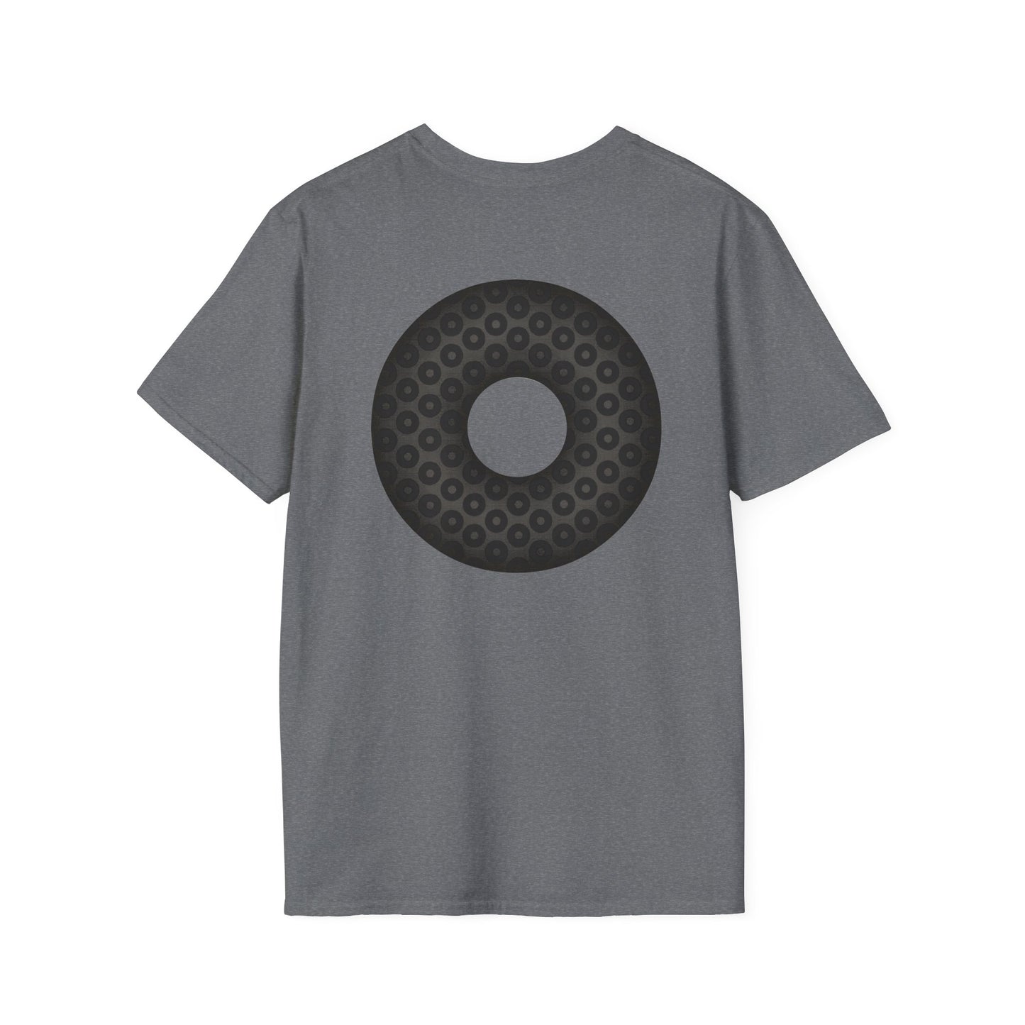 Plain Donuts/Unisex Soft-Style - "Plain Paradoxical Grided Donut" - black/black donuts