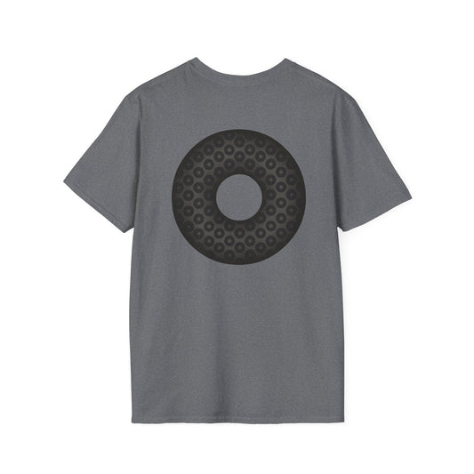 Plain Donuts/Unisex Soft-Style - "Plain Paradoxical Grided Donut" - black/black donuts