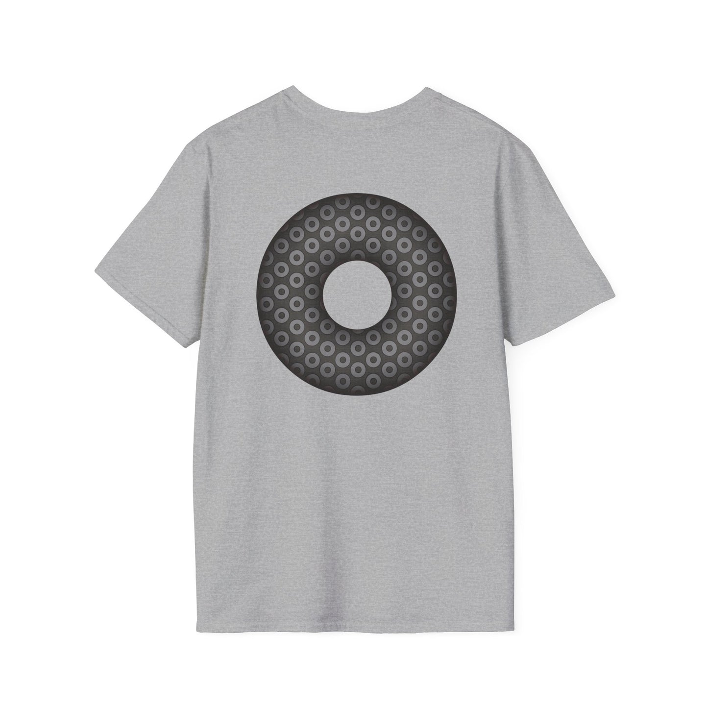 Plain Donuts/Unisex Soft-Style - "Plain Paradoxical Grided Donuts" - gray/dark gray donuts