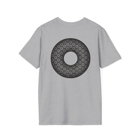 Plain Donuts/Unisex Soft-Style - "Plain Paradoxical Grided Donuts" - gray/dark gray donuts