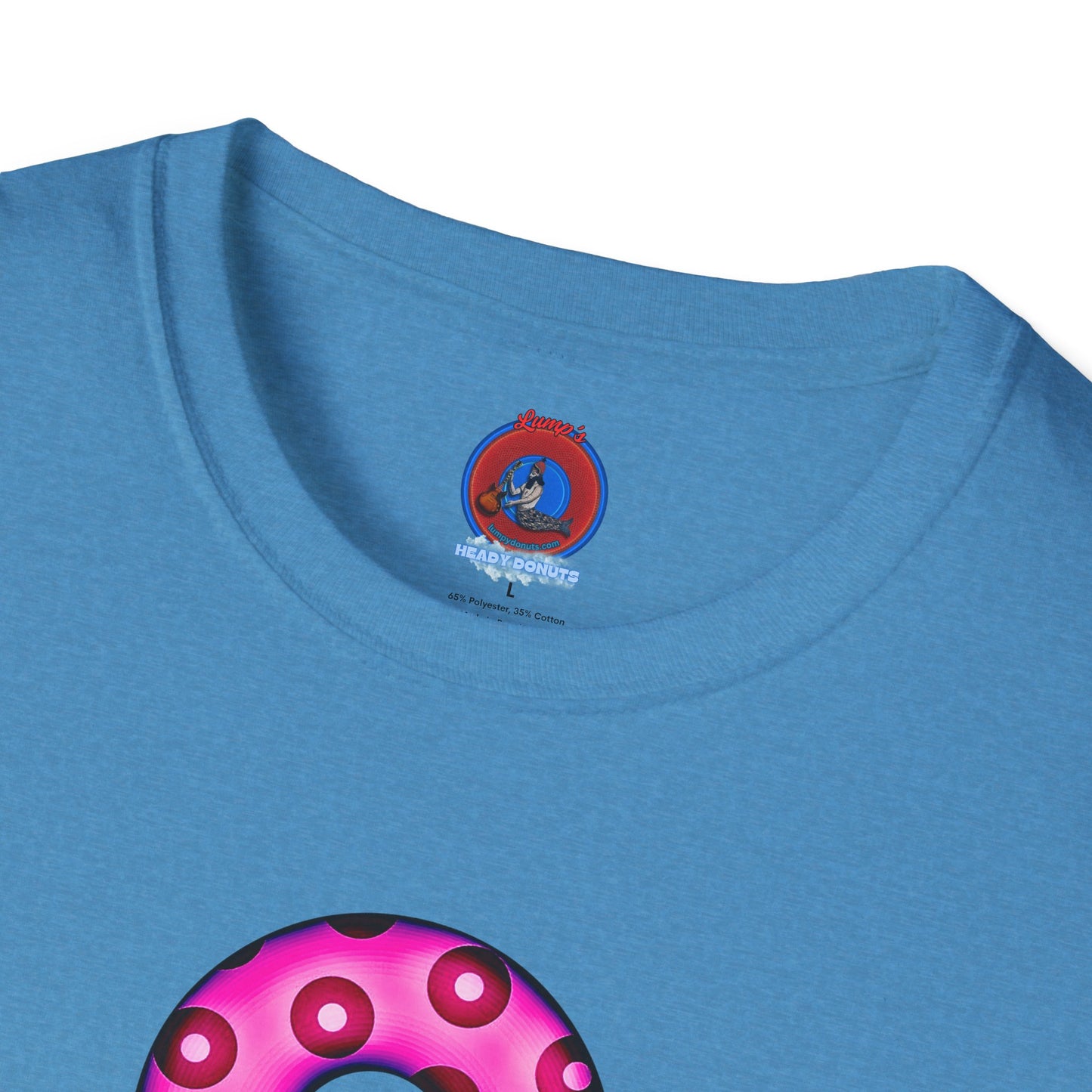 Plain Donuts/Unisex Soft-Style - "Plain Blimpy Paradoxical Donuts" - bright magenta/red donuts