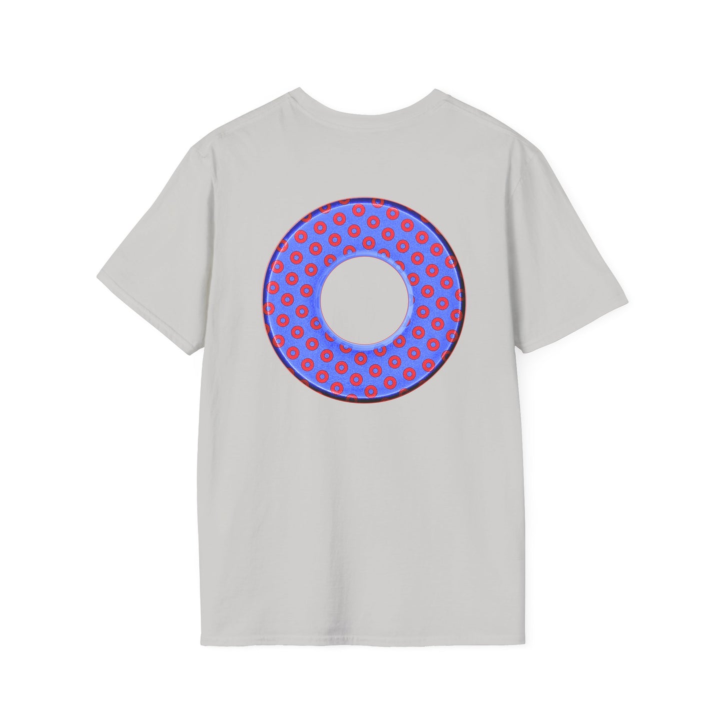 Plain Donuts/Unisex Soft-Style - "Plain Electric Paradoxical Donuts" - light royal blue/red donuts