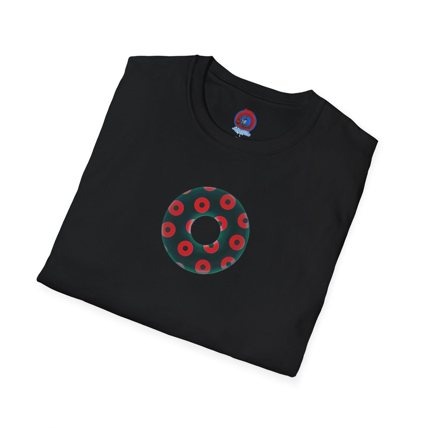 Plain Donuts/Unisex Soft-Style - "Plain Blimpy Paradoxical Donuts" - dark green/red donuts