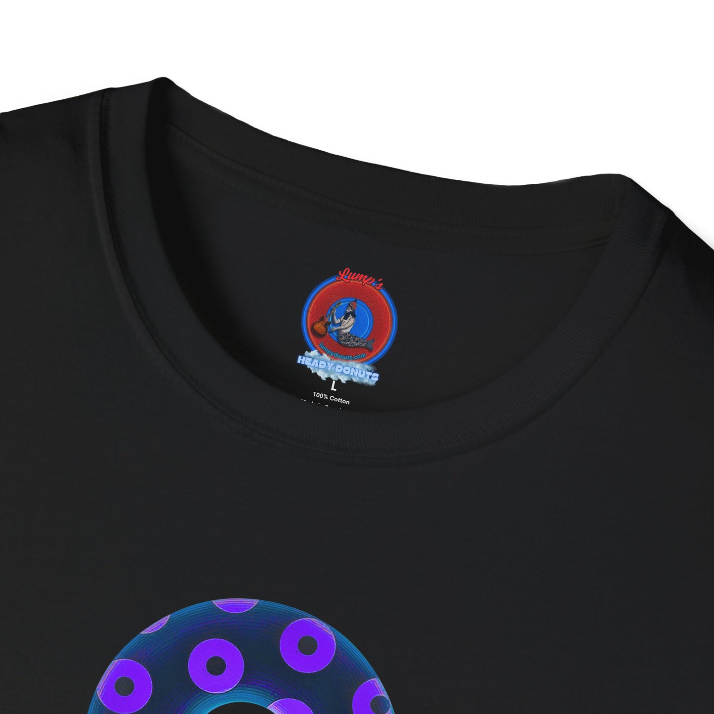 Plain Donuts/Unisex Soft-Style - "Plain Blimpy Paradoxical Donuts" - dark steel blue/vivd dark purple donuts