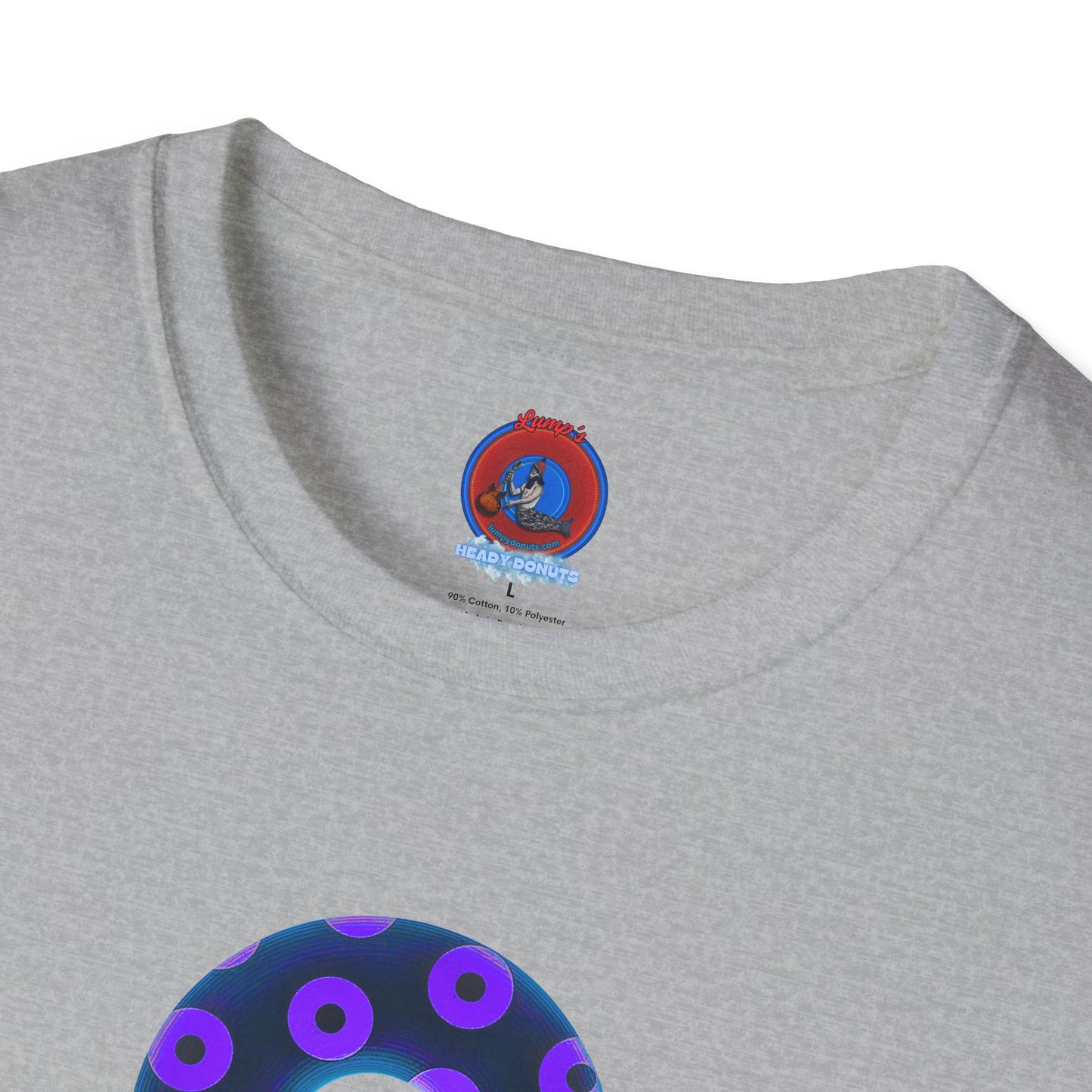 Plain Donuts/Unisex Soft-Style - "Plain Blimpy Paradoxical Donuts" - dark steel blue/vivd dark purple donuts
