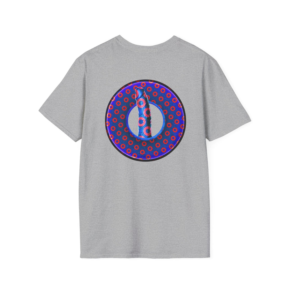 Classic Donut Tee - Unisex Soft-Style - "Sir Richard's Phamous Donut" - series 1.0  - variant 3 - red/blue paradox donut