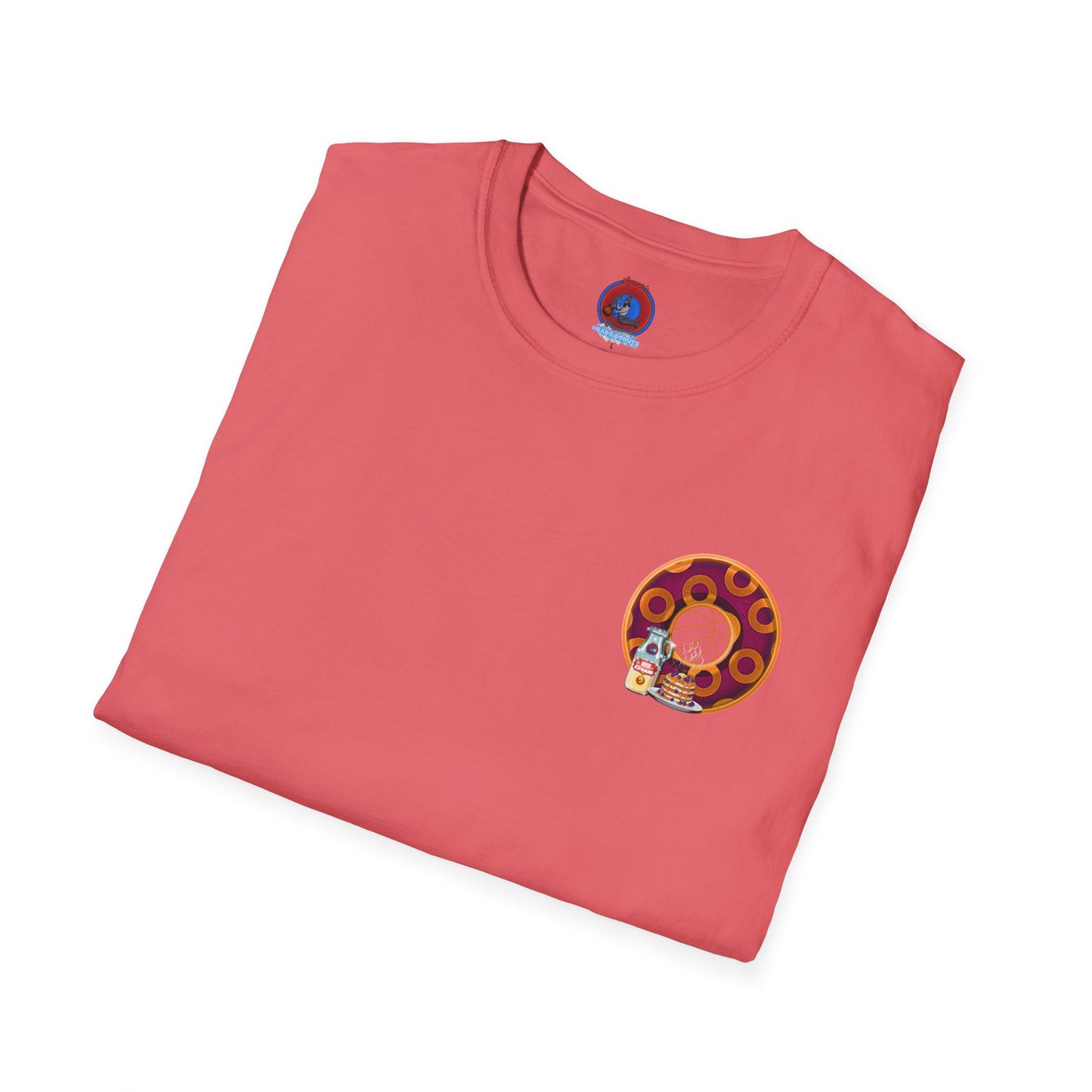 Classic Donut Tee - Unisex Soft-Style - "Princely Wooked Cream - YEMSG Donut " - burgundy/orange rustic paradox donut - variant 2
