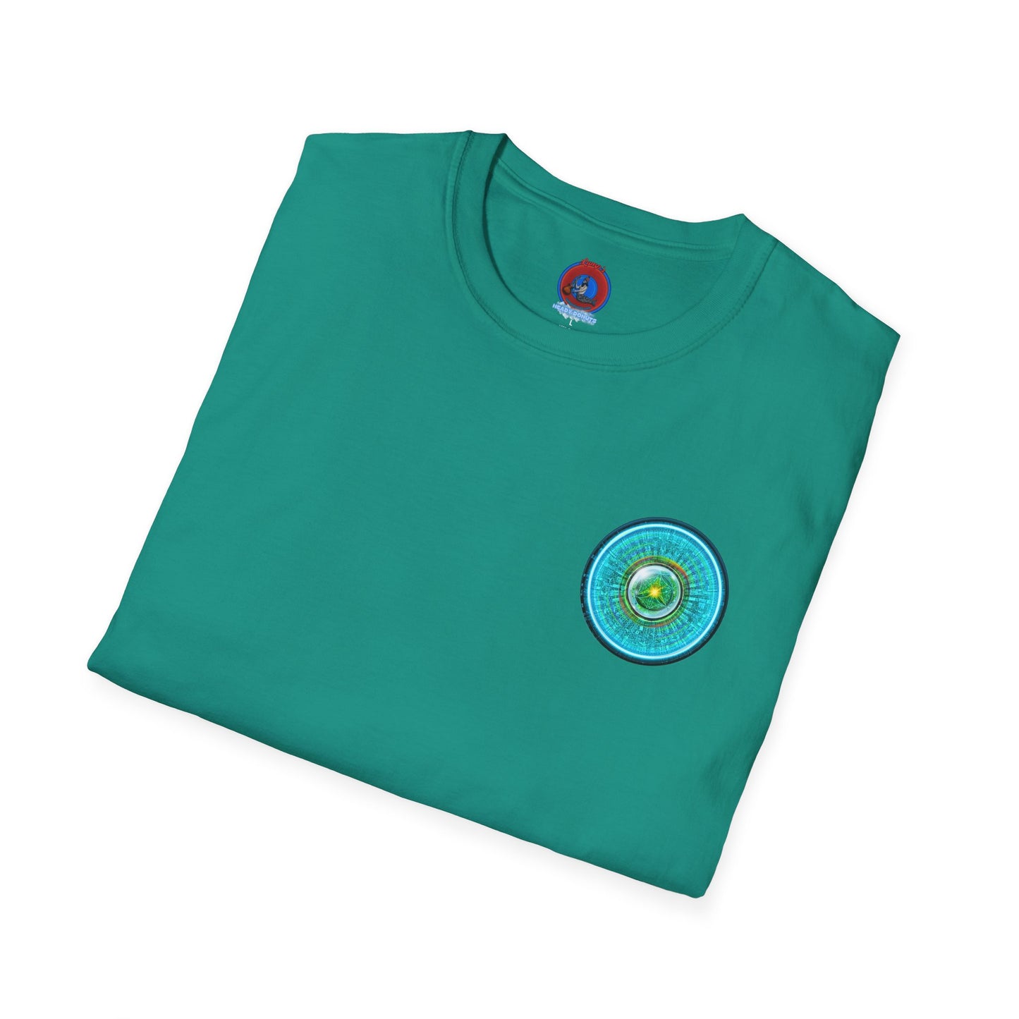 Classic Donut Tee - Unisex Soft-Style - "Donut of Life Tee" - vivid turquoise tube donut - variant 1
