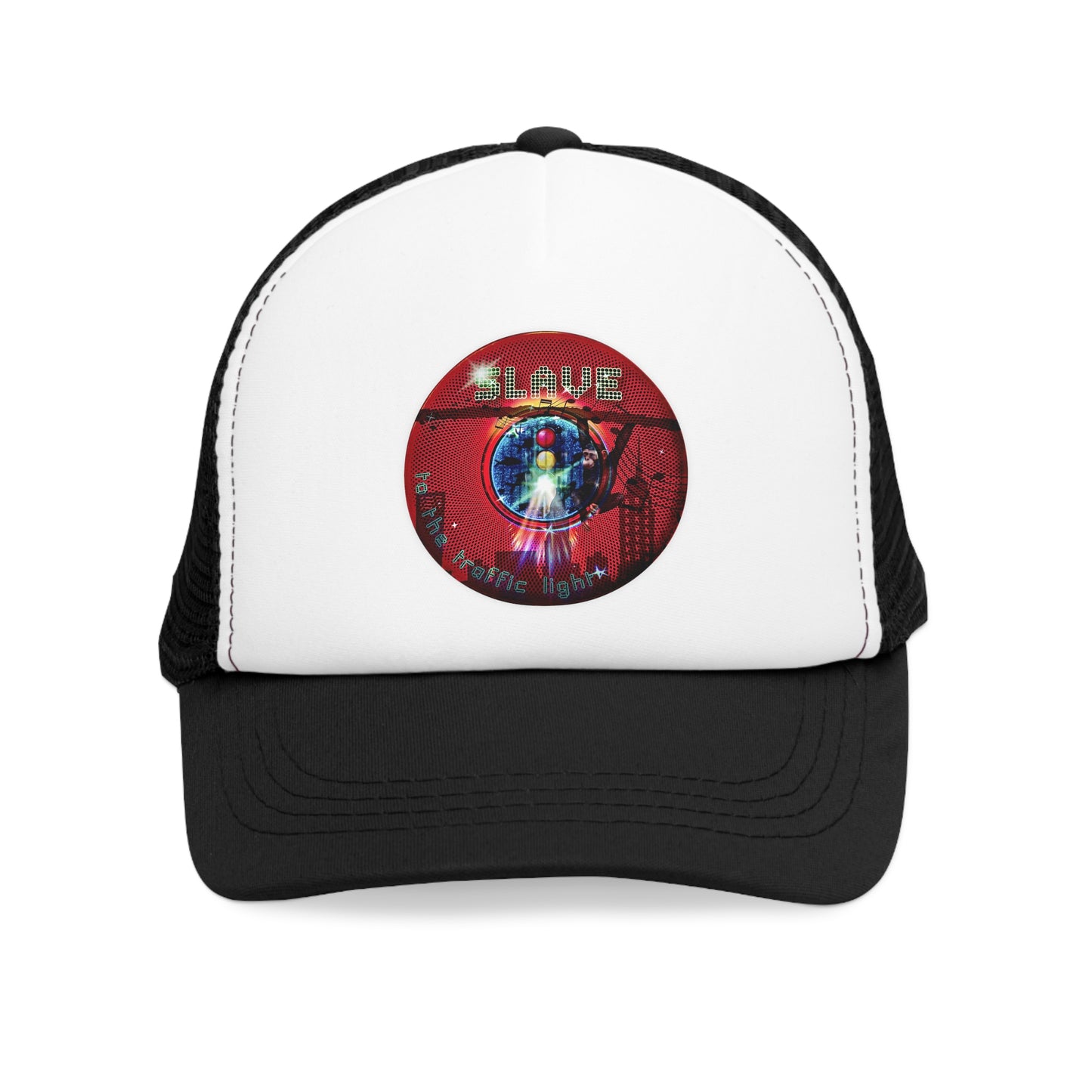 Lumpy Trucker Hat - "Slave to High Phashion" - red donut