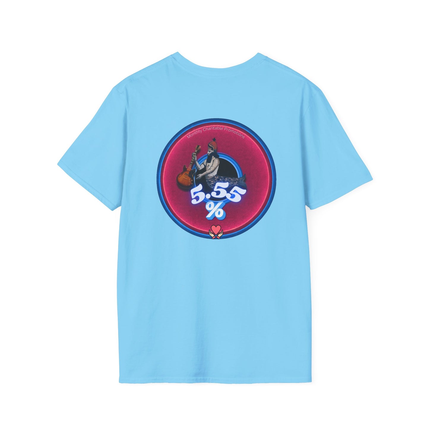 Classic Donut Tee - Unisex Soft-Style - "The 5.55% Donut" - vivid magenta donut - [*charitable print - 5.55% of profit to General Fund]