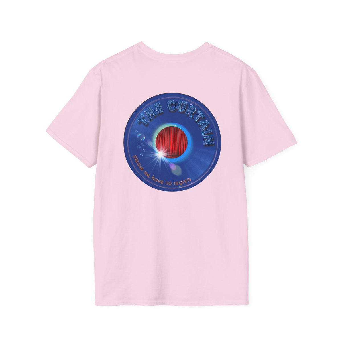 Classic Donut Tee - Unisex Soft-Style - "The Donut Without" - series 1.0  - variant 1 - vivid blue record donut