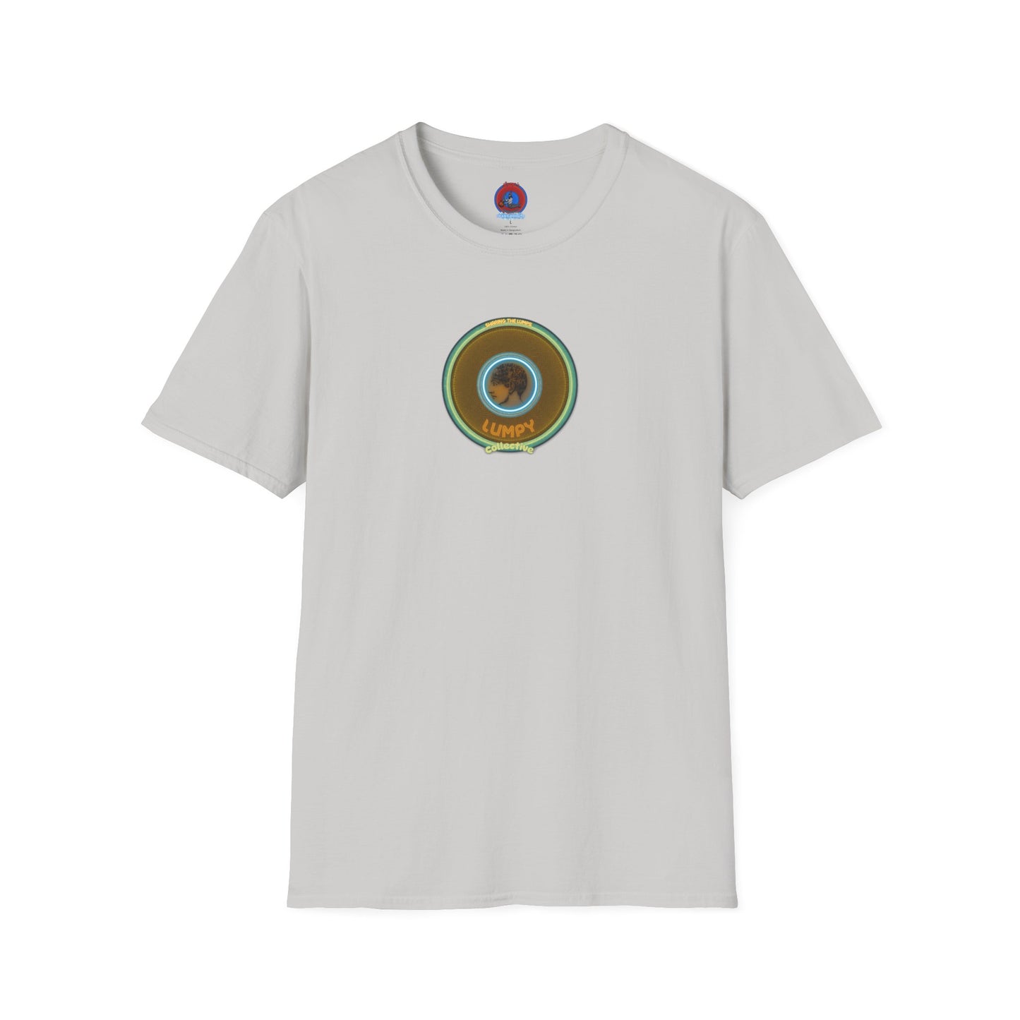 Classic Donut Tee - Unisex Soft-Style - "Lumpy Collective Donut" - bronze/green lumpy donut - variant 5