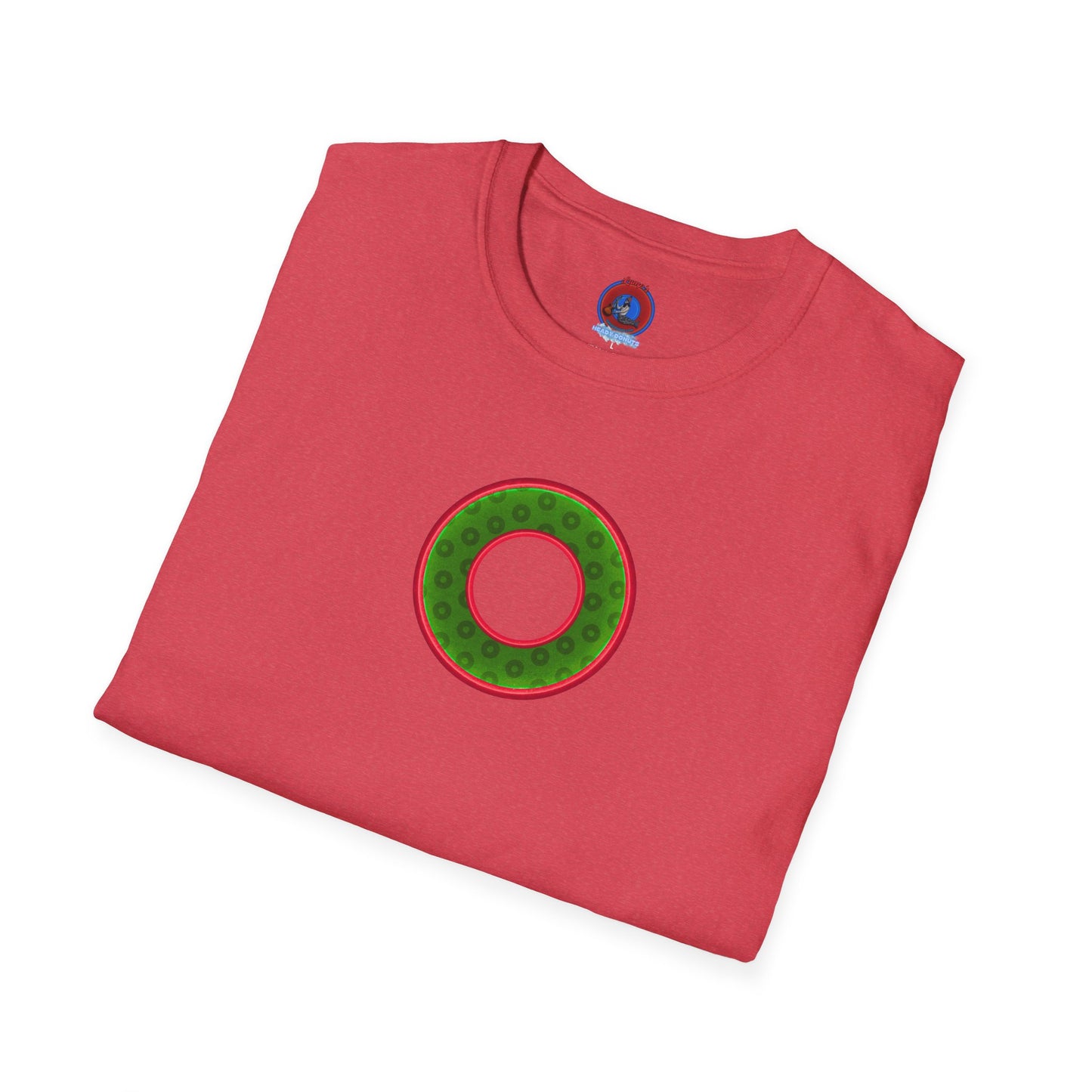 Plain Donuts/Unisex Soft-Style - "Plain Wide Mouthed Paradoxical Donuts" - Irish green/red donuts