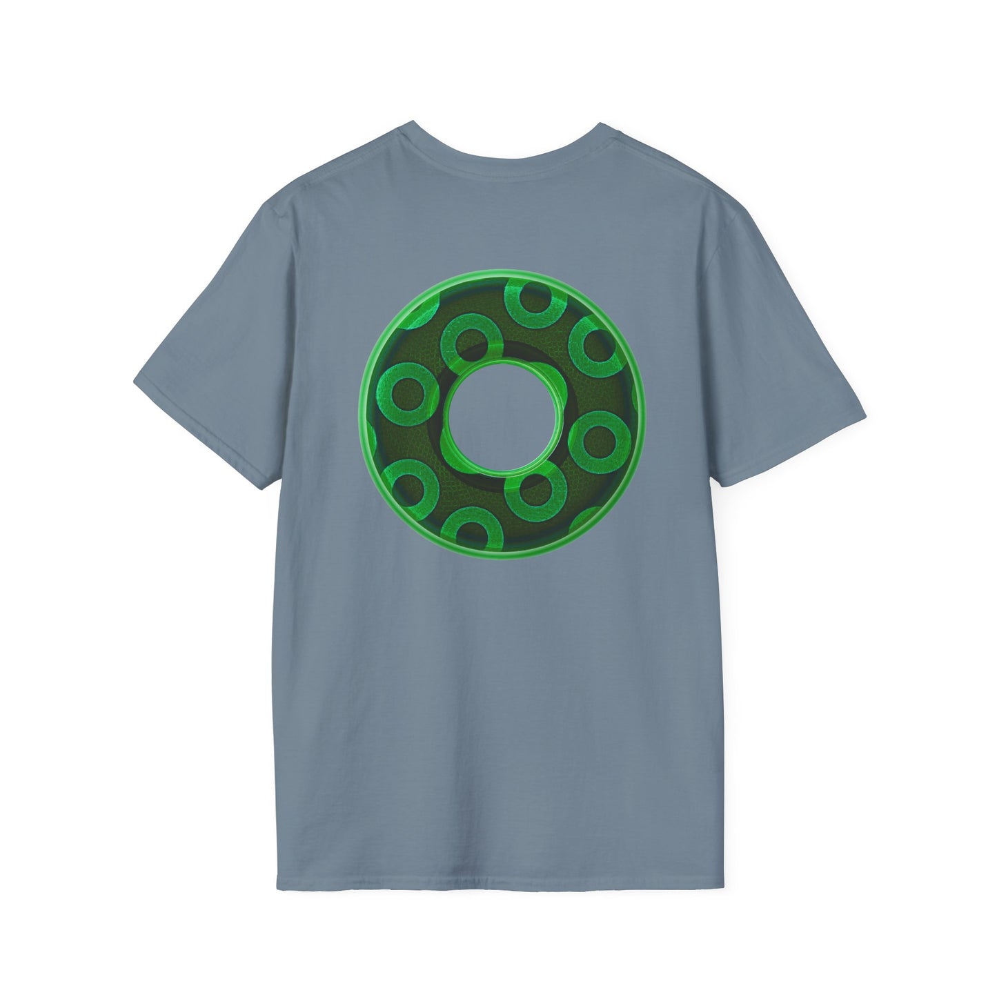 Plain Donuts/Unisex Soft-Style - "Plain Rustic Paradoxical Donuts" - light green/dark green donuts