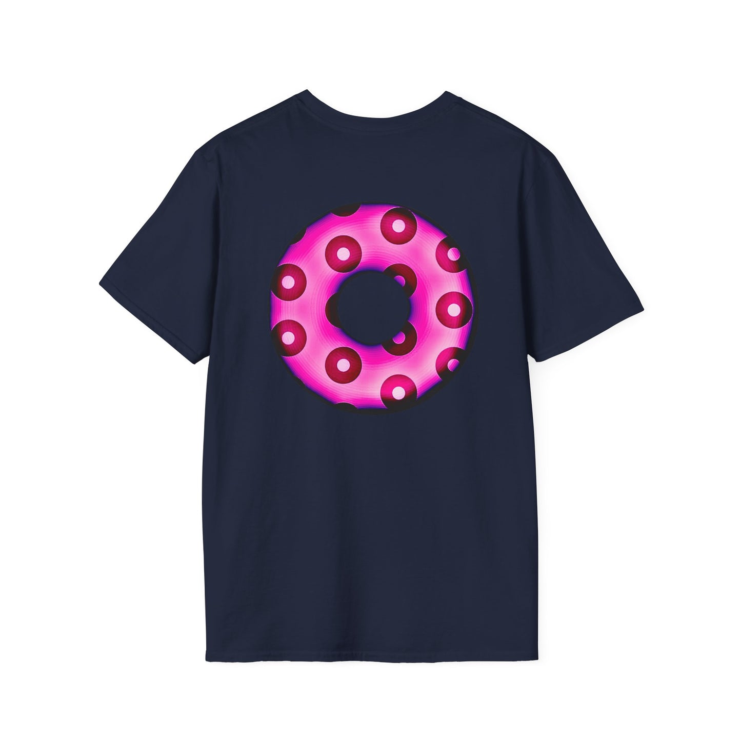 Plain Donuts/Unisex Soft-Style - "Plain Blimpy Paradoxical Donuts" - bright magenta/red donuts