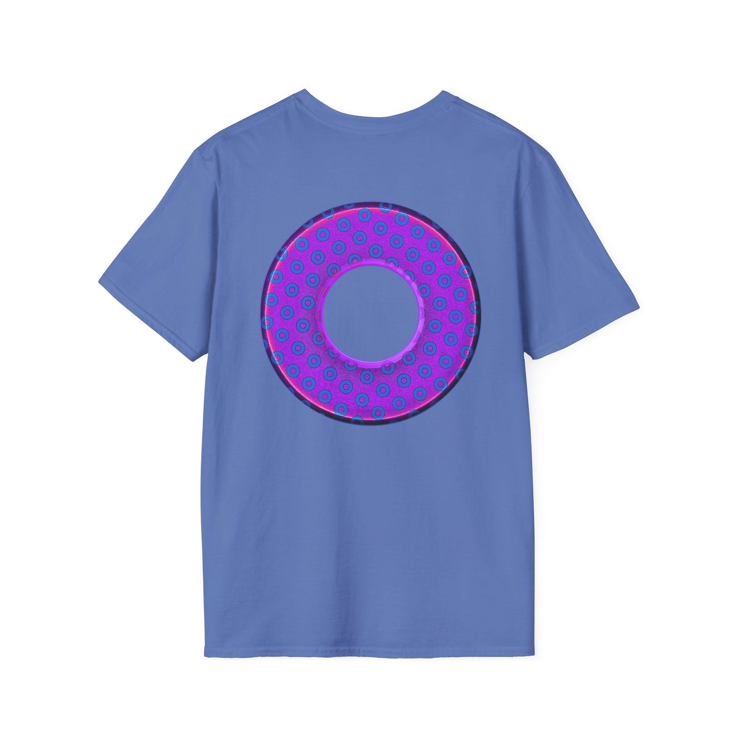 Plain Donuts/Unisex Soft-Style - "Plain Electric Paradoxical Donuts" - bright purple/royal blue donuts