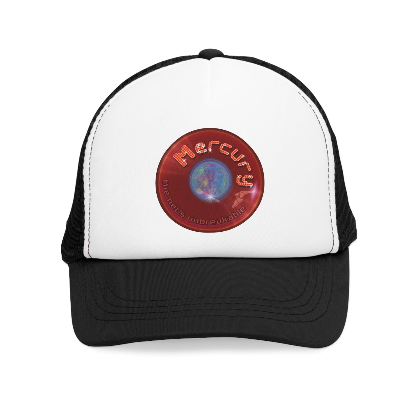 Lumpy Trucker Hat - Deity Series - "Mercury's Donuts of the Gods" - variant 4 - red donut
