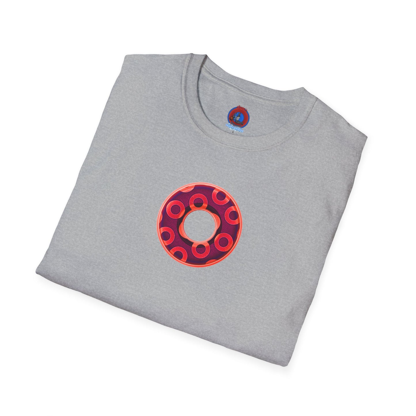 Plain Donuts/Unisex Soft-Style - "Plain Rustic Paradoxical Donuts" - bright red/burgundy donuts