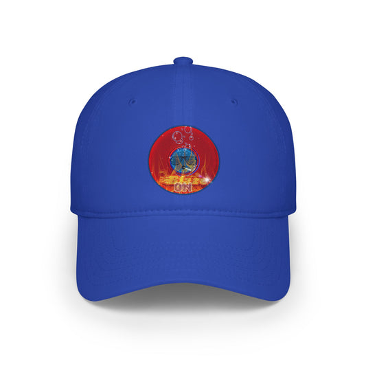 Lumpy Donut Baseball Cap - "The Blazed Donut Cap" - red phatty donut w/