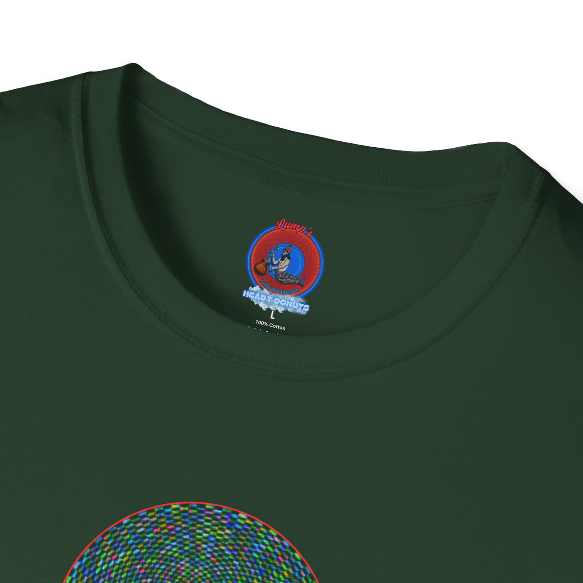 Donut Classic Donut Tee - Unisex Soft-Style - "The Pixilated Donut" - series 1.0 - multi-color donut