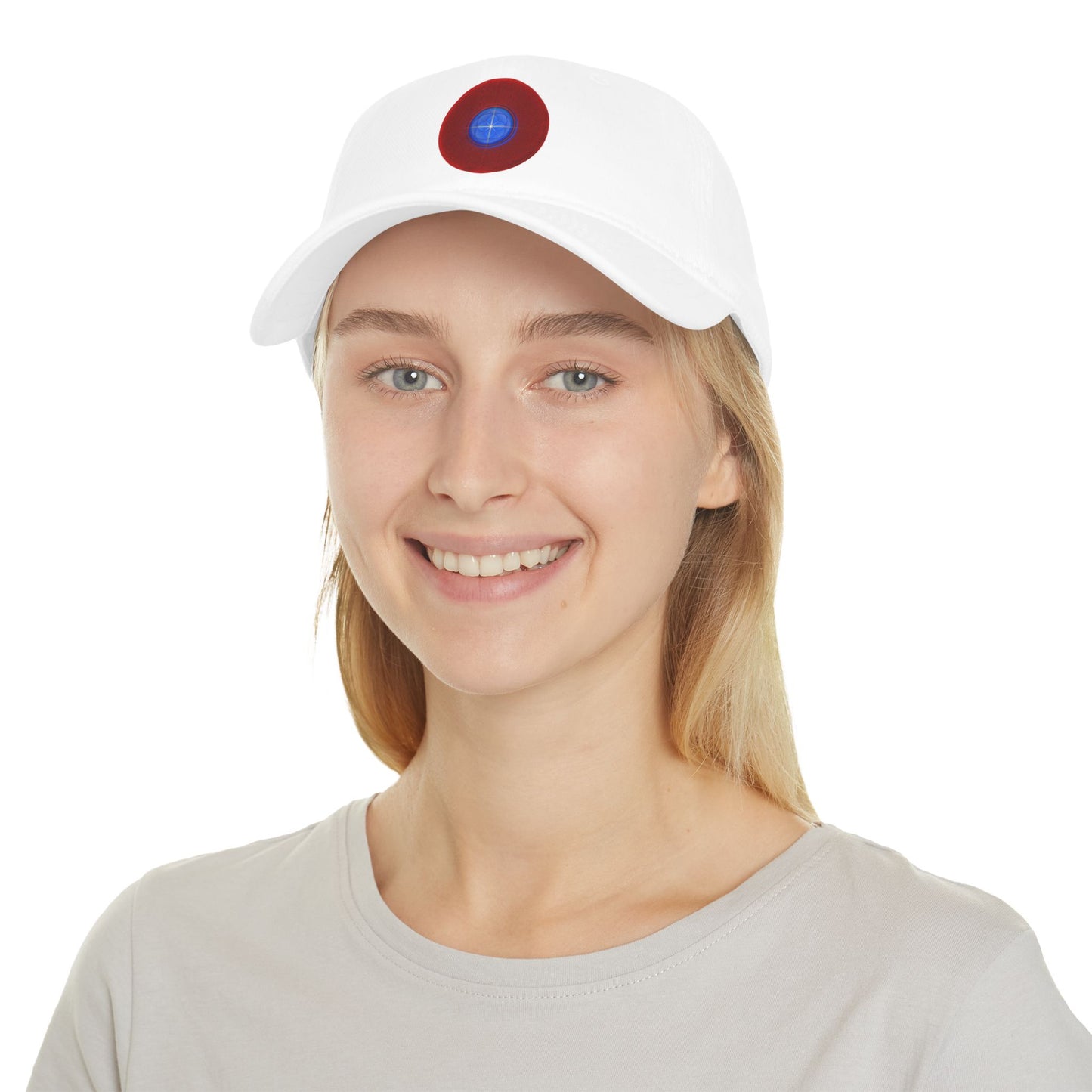 Lumpy Donut Baseball Cap - "Geometrical Donut Cap" - red phatty donut w/