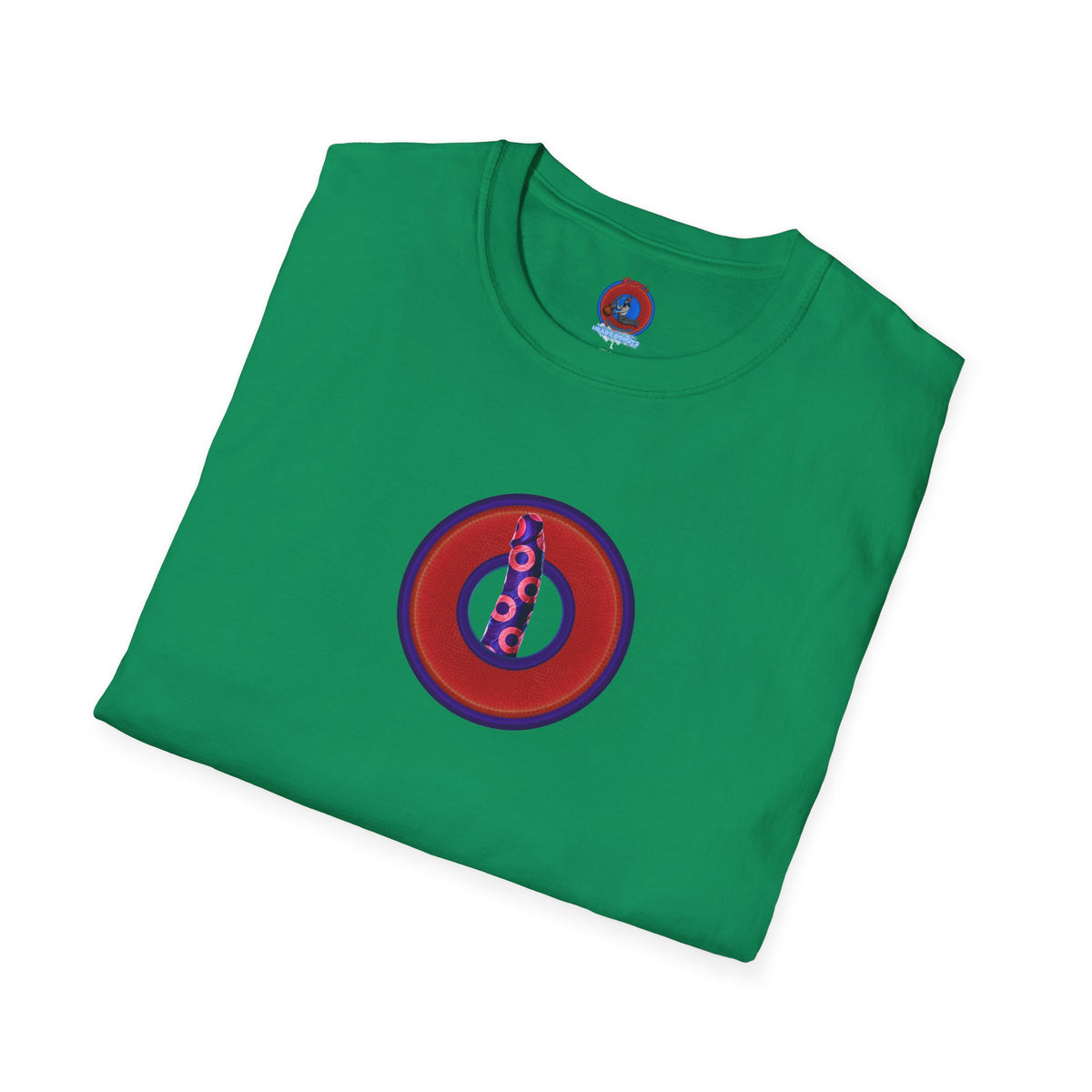 Classic Donut Tee - Unisex Soft-Style - "Sir Richard's Phamous Donut" - series 1.0  - variant 2 - red/blue paradox donut